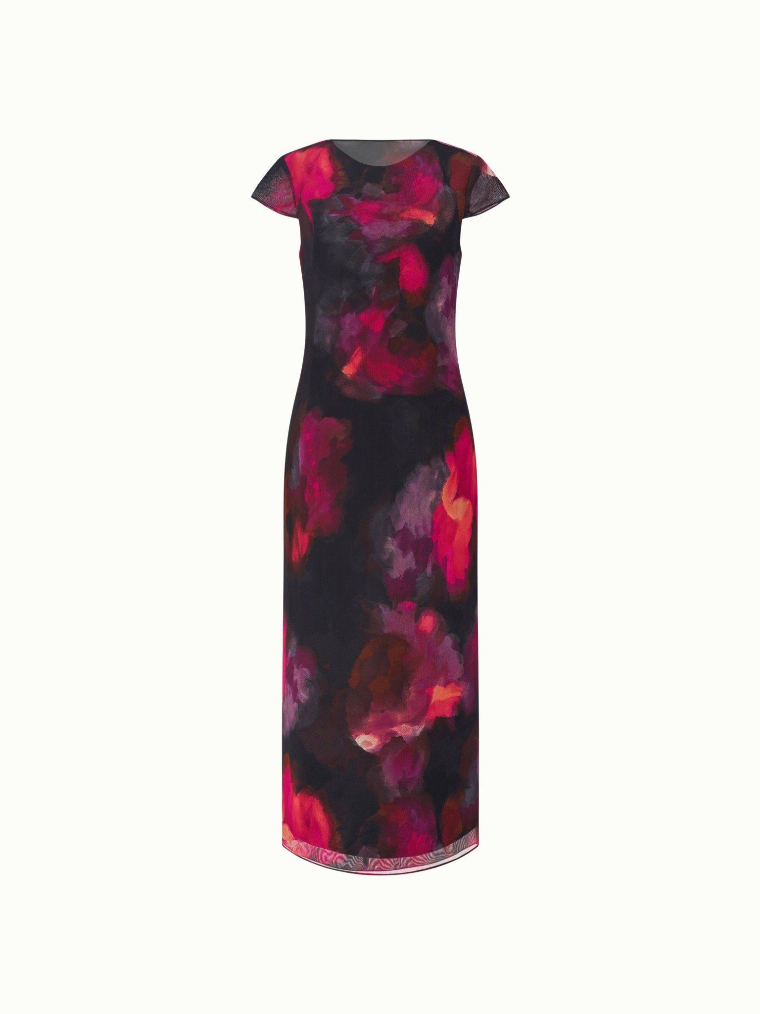  Đầm lụa phối lưới hoa | Mauve Silk Mesh dress 