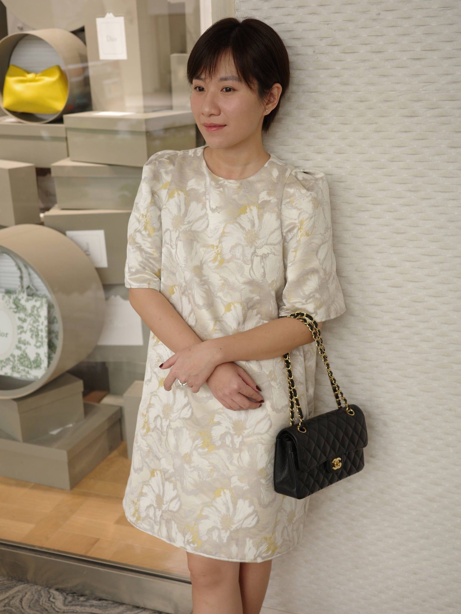  Đầm gấm tay chuông | Mauve Bell dress 