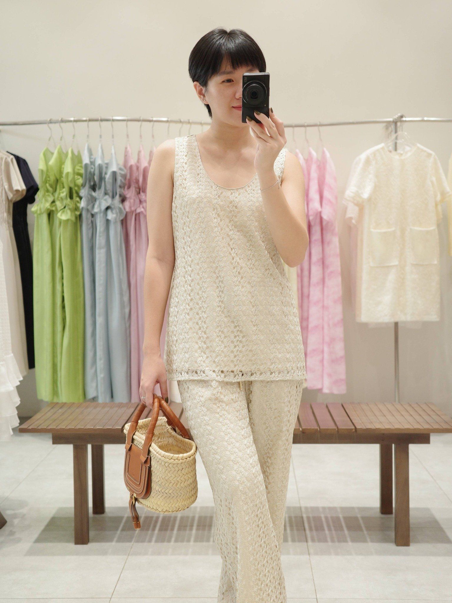  Quần ren 2 lớp ống suông | Mauve Sunday pants [tiết kiệm 200,000 khi mua combo áo & quần] 