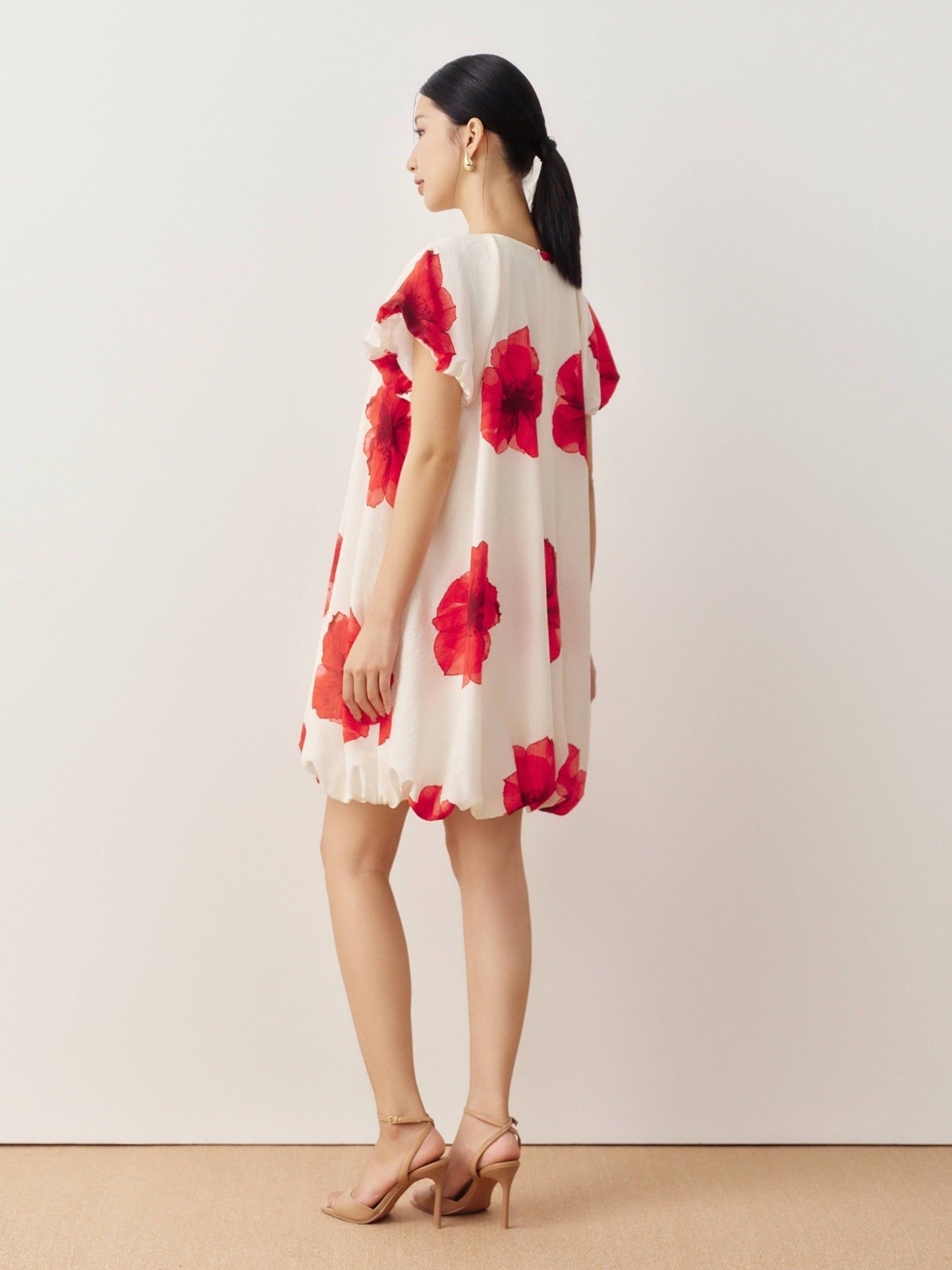  Đầm hoa dáng bí | Mauve Hibicus dress 