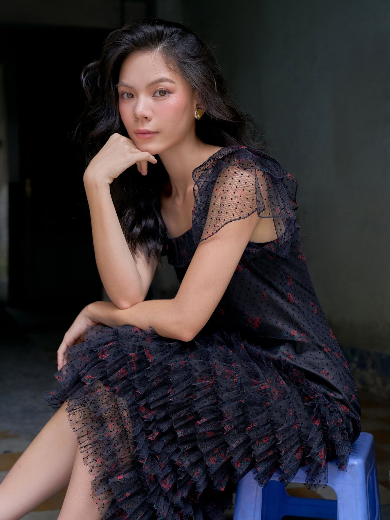  Đầm Dạ Khúc 12 tầng bèo | Mauve Midnight Melody dress 