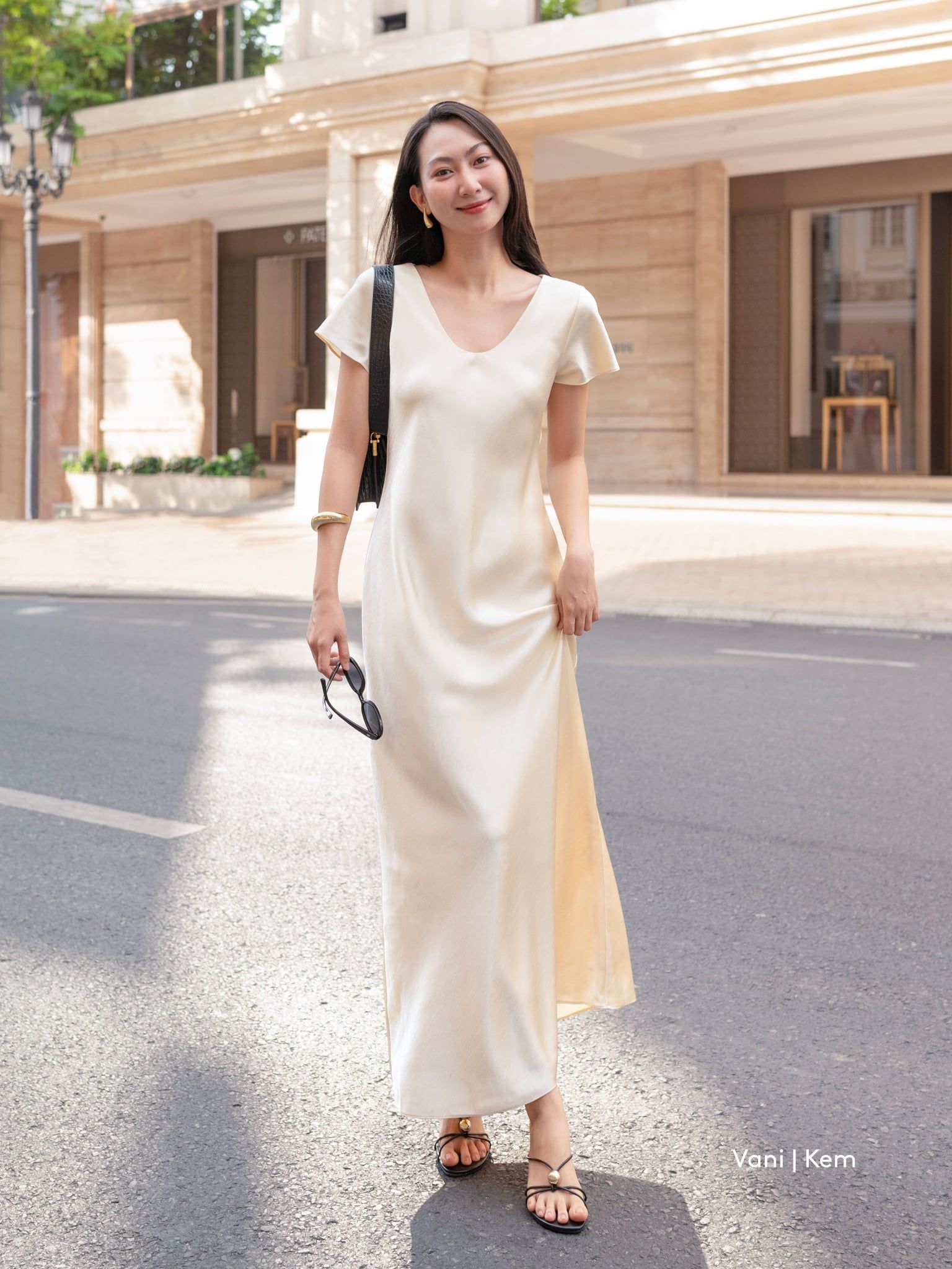  Đầm Uyên Ngư lụa 2 lớp | Mauve Mermaid Silk dress 