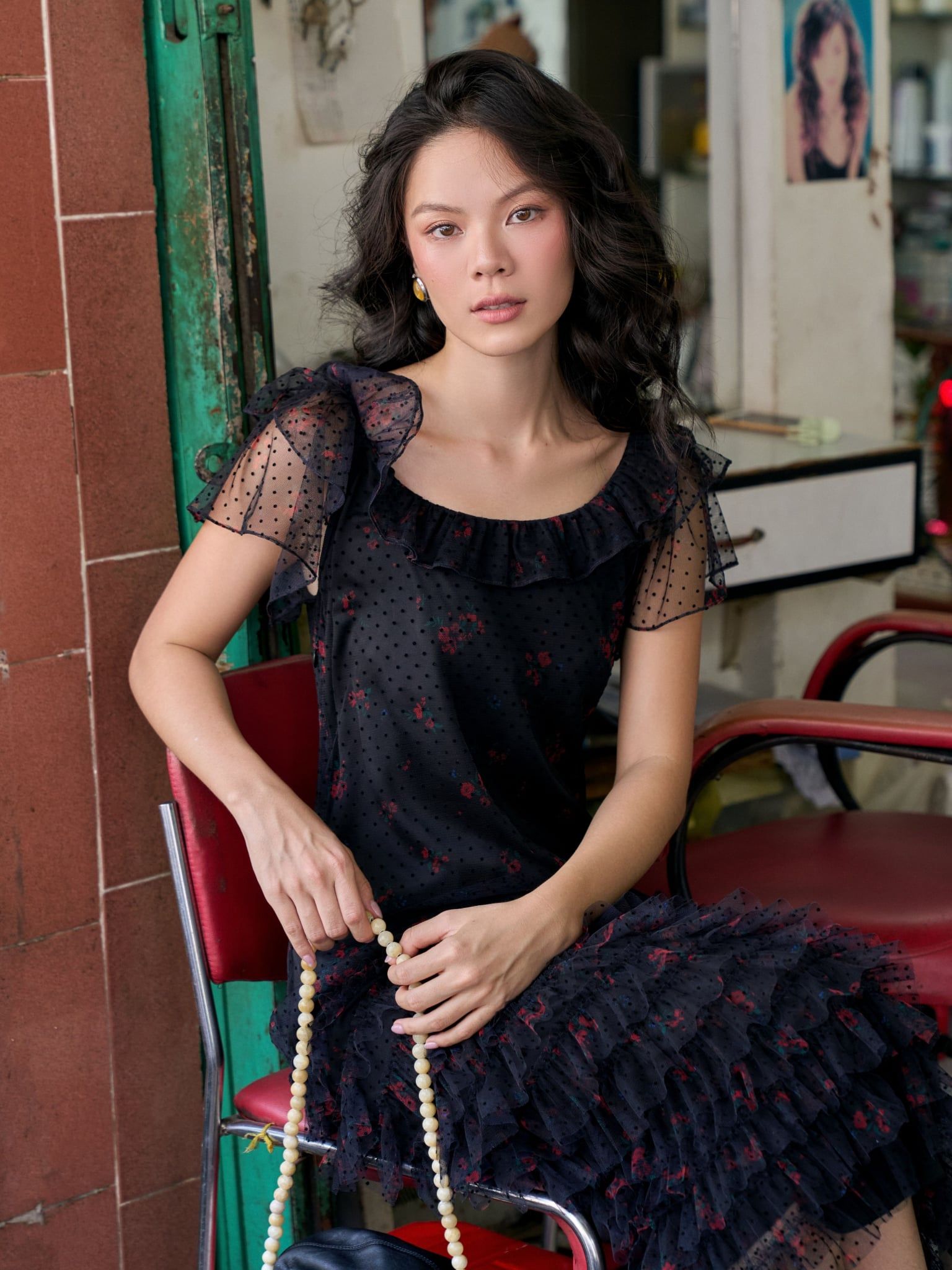  Đầm Dạ Khúc 12 tầng bèo | Mauve Midnight Melody dress 