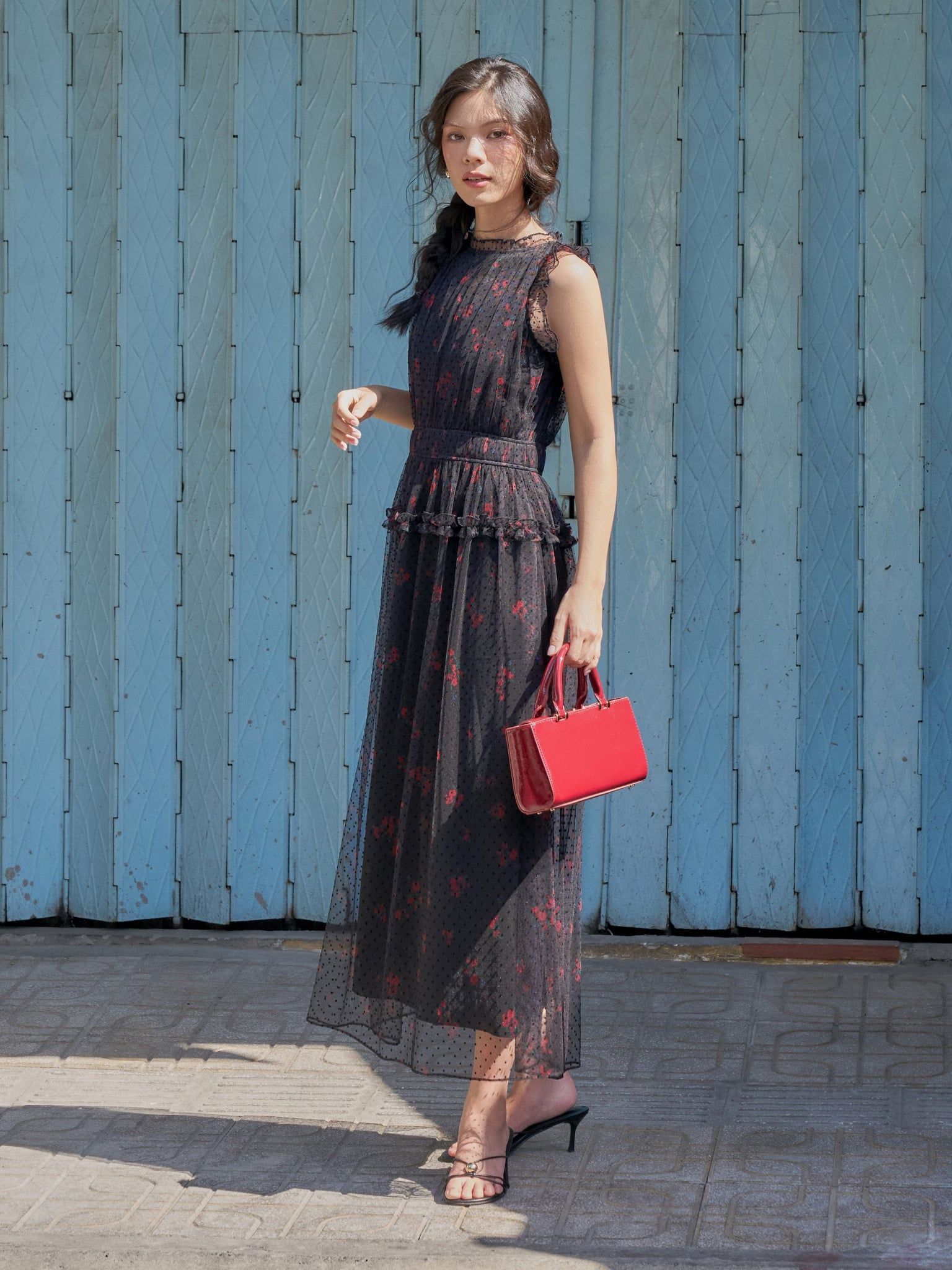  Đầm Yên Đơm dáng yếm | Mauve Quiet Bloom dress 