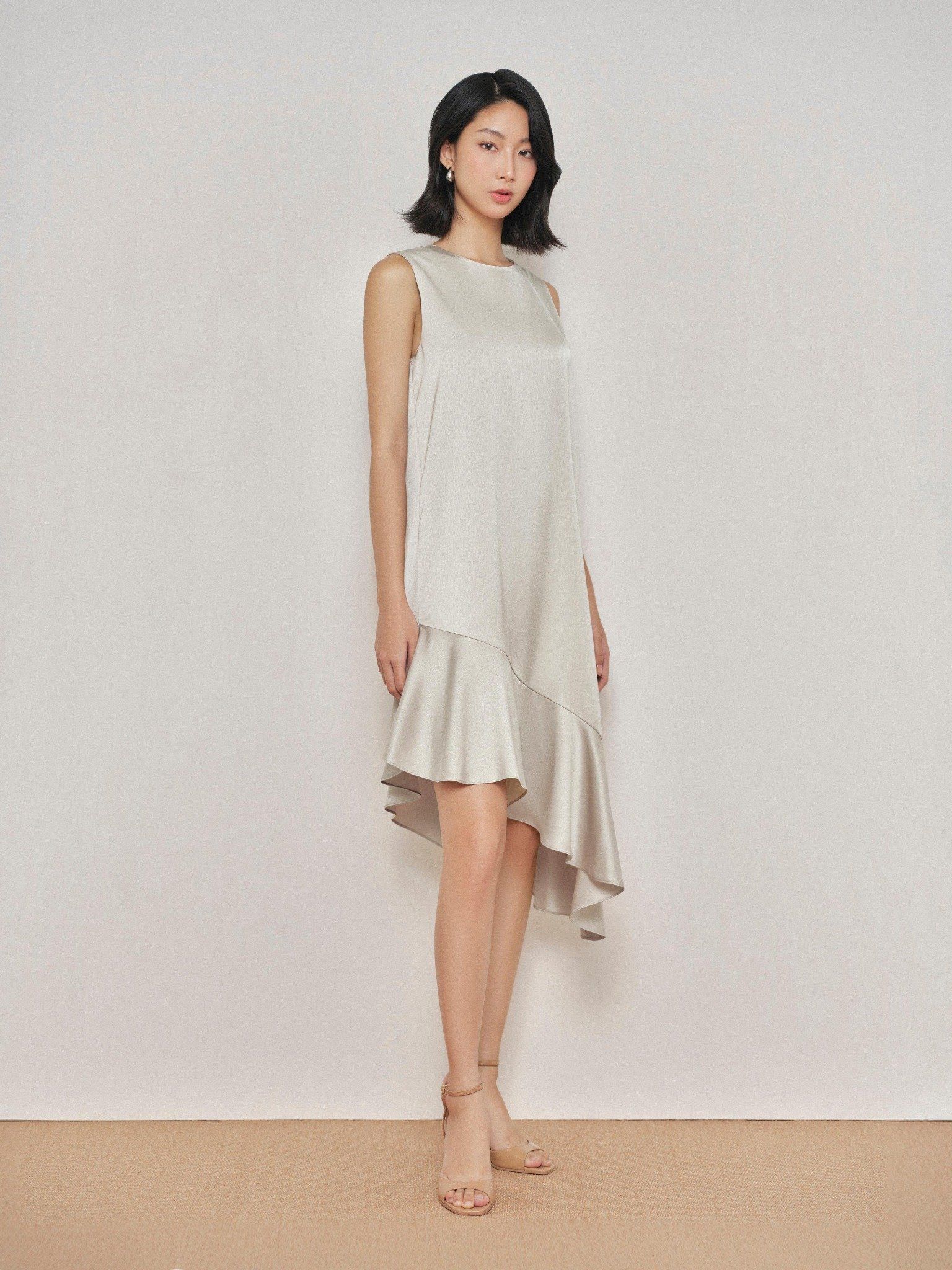  Đầm lụa bèo xéo | Mauve Calla dress 