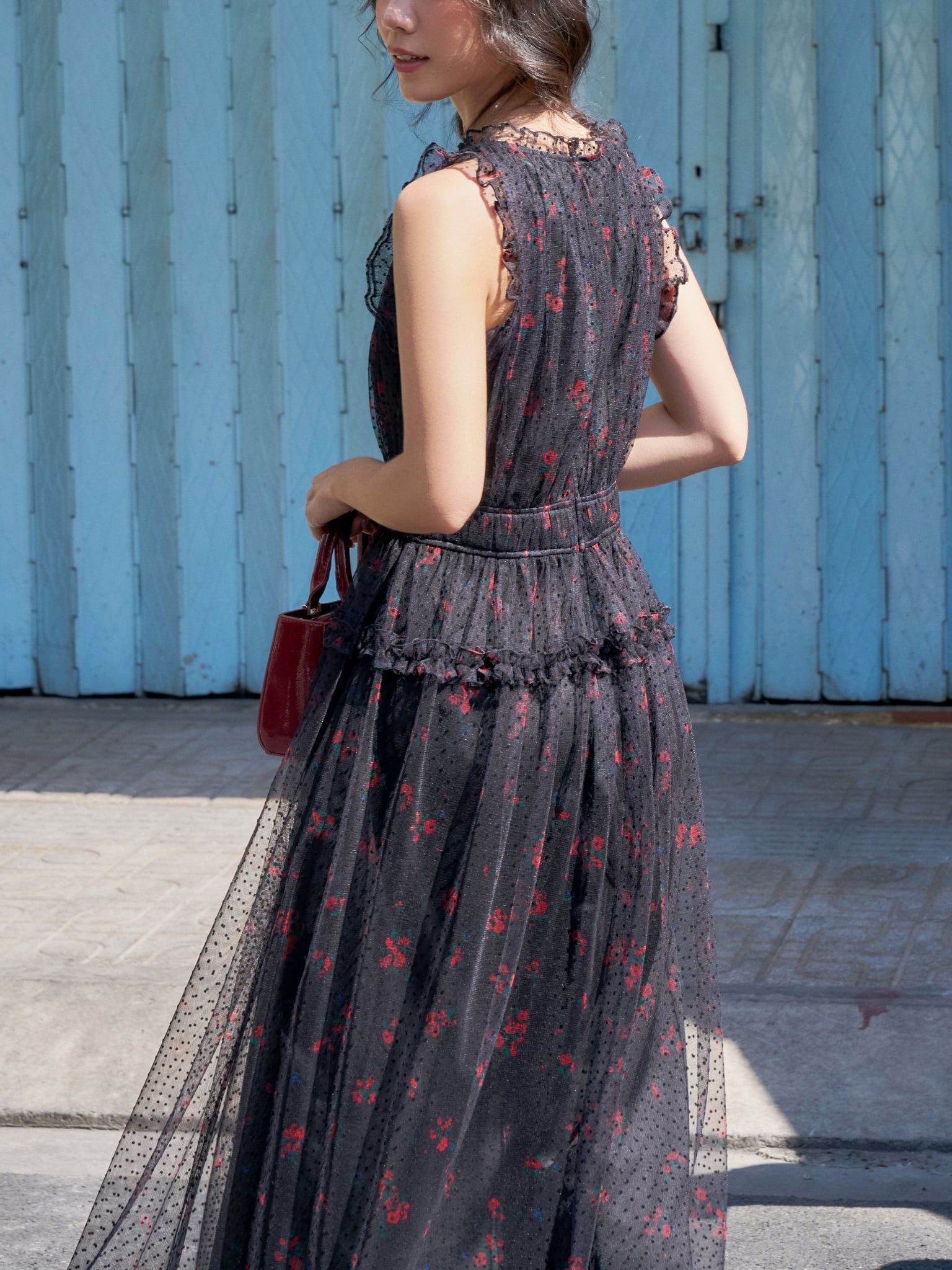 Đầm Yên Đơm dáng yếm | Mauve Quiet Bloom dress 