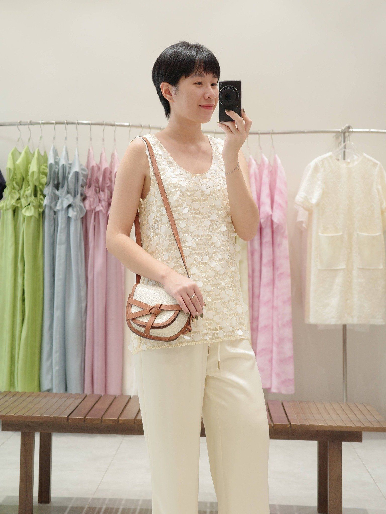  Áo lụa kim sa | Mauve Leng Keng top [tiết kiệm 200,000 khi mua combo áo & quần] 
