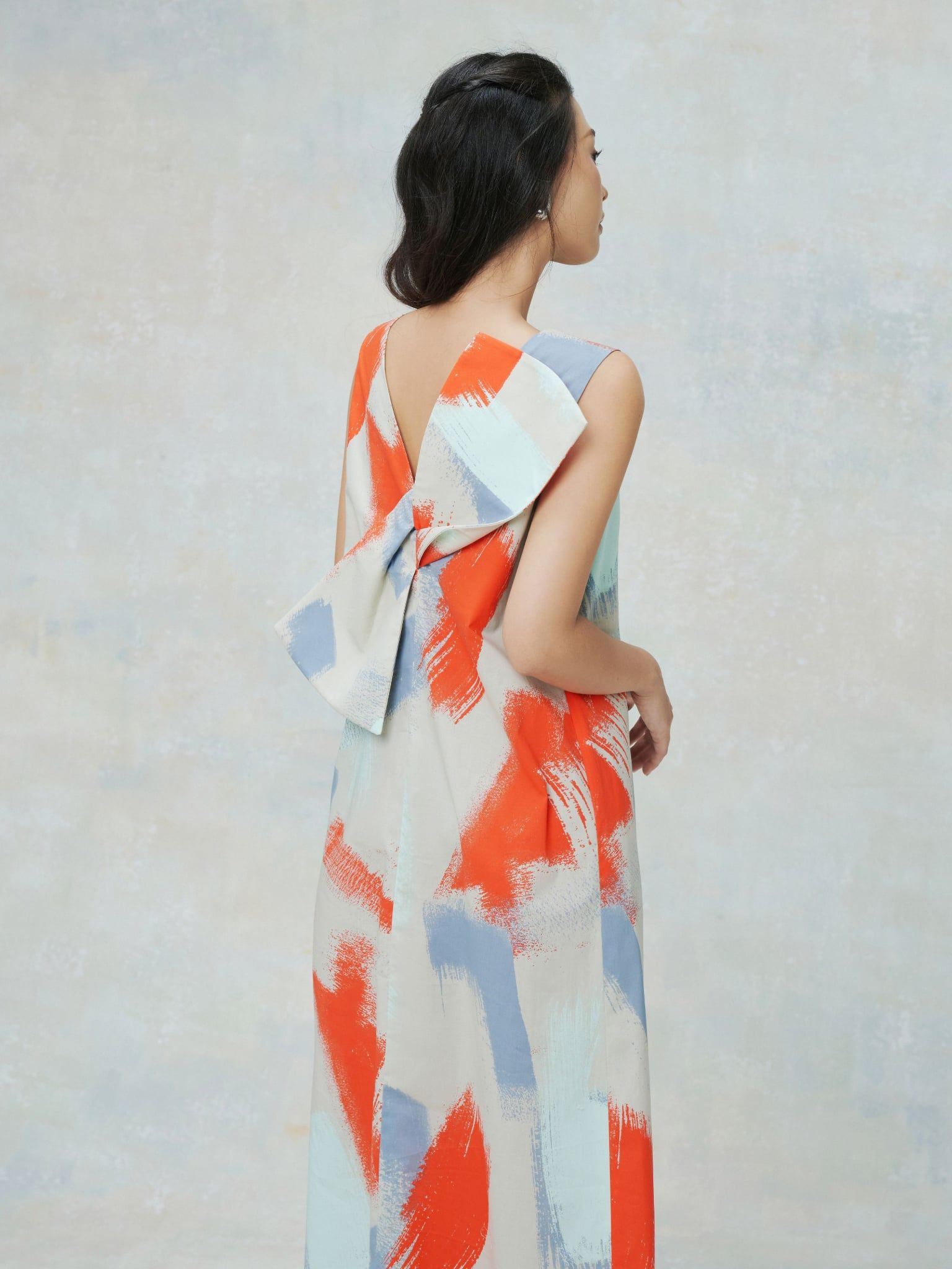  Đầm cotton nơ 3D | Mauve Bowie dress 