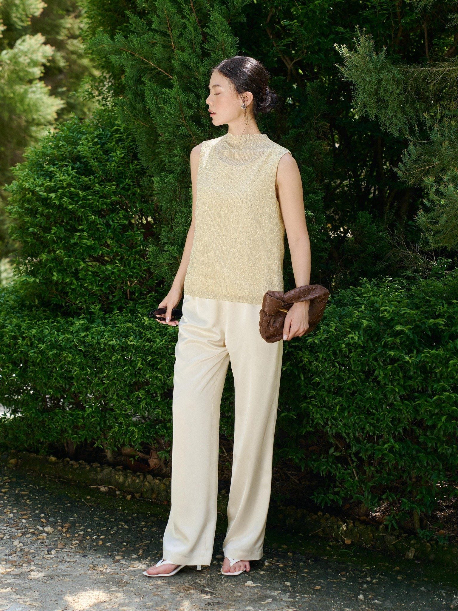  Quần lụa 2 lớp ống suông | Mauve Silk pants [tiết kiệm 200,000 khi mua combo áo & quần] 