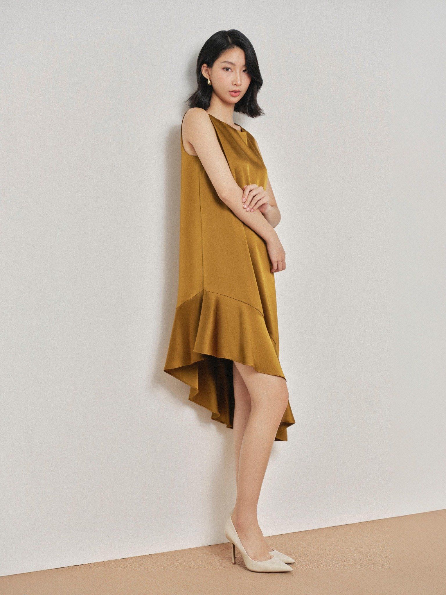  Đầm lụa bèo xéo | Mauve Calla dress 