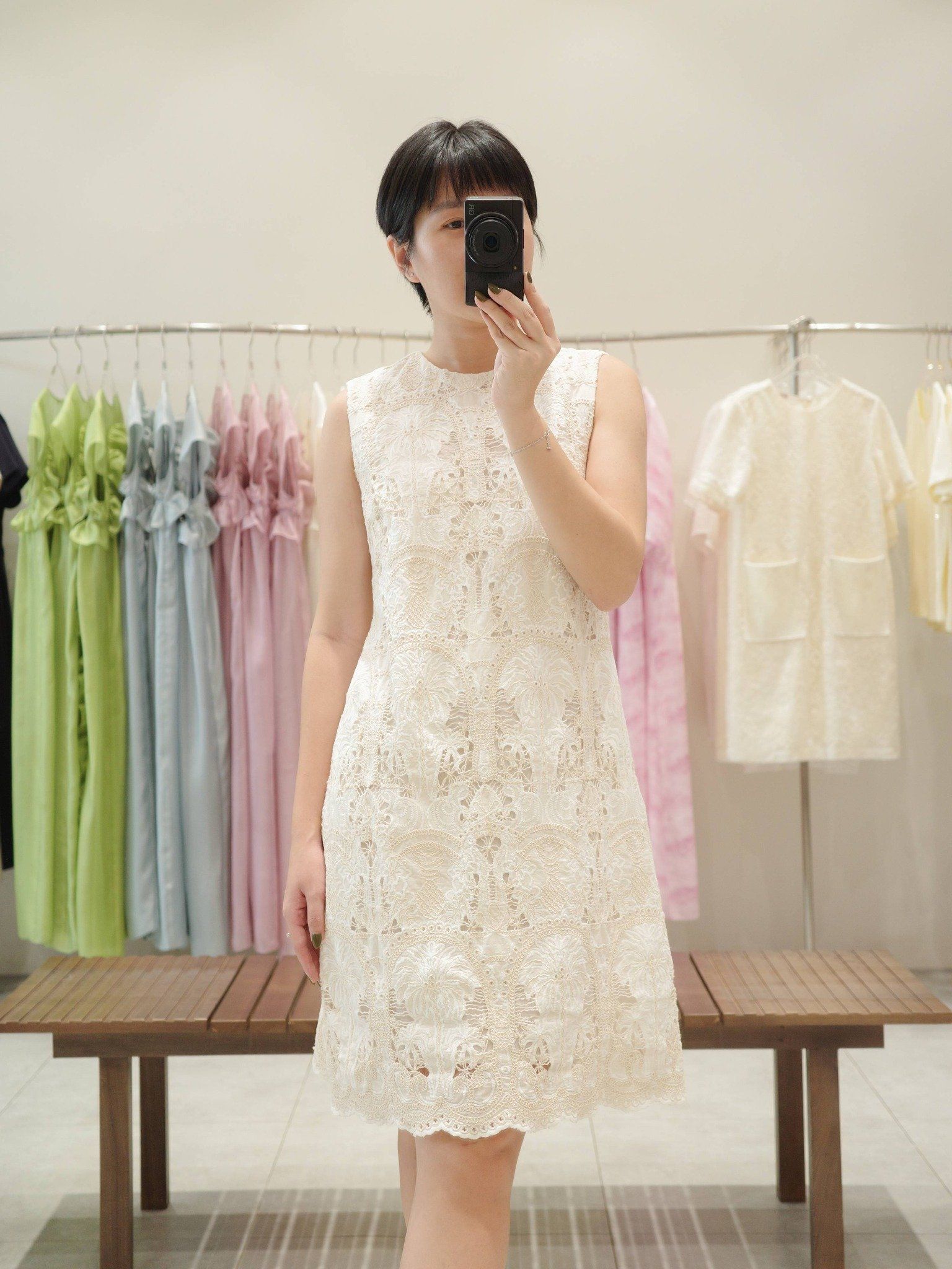  Đầm ngắn cotton thêu | Mauve Coco dress 