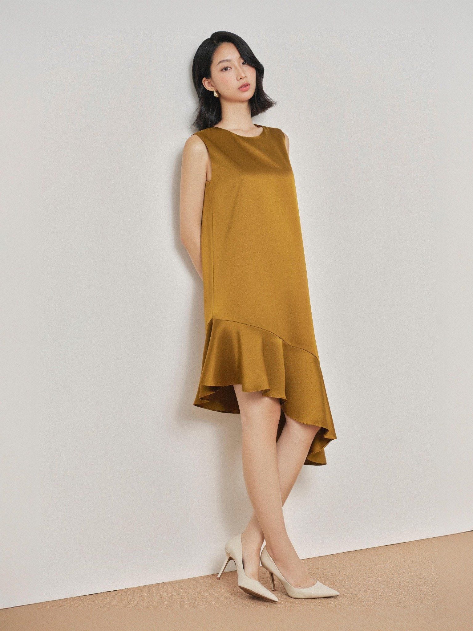  Đầm lụa bèo xéo | Mauve Calla dress 