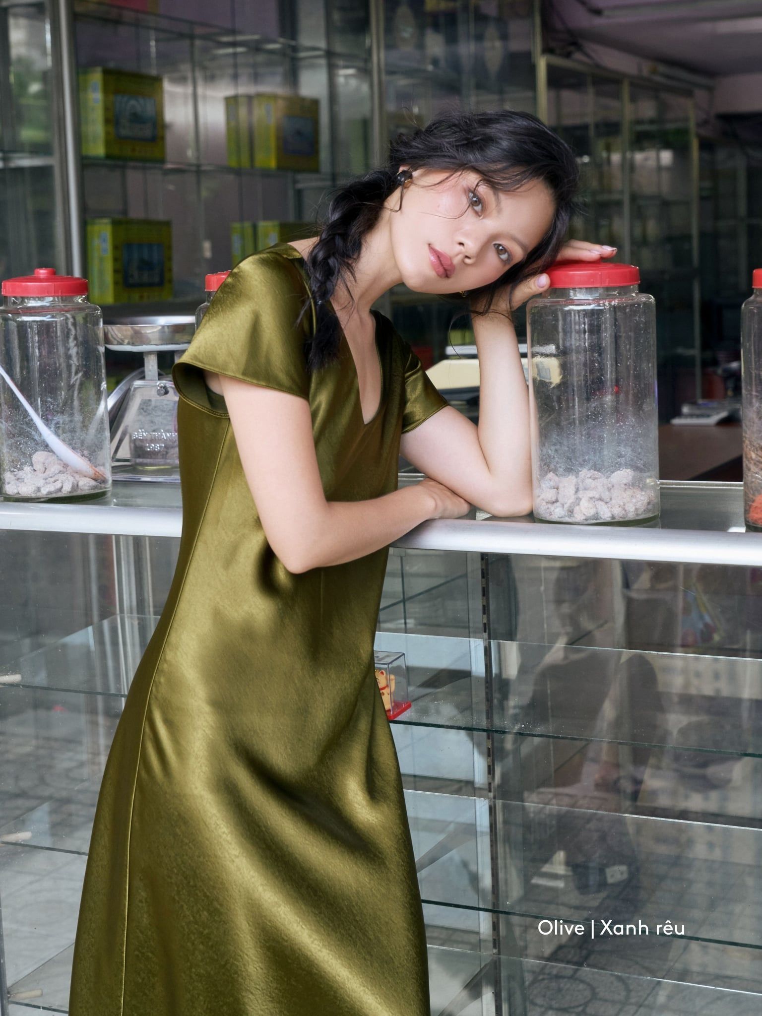  Đầm Uyên Ngư lụa 2 lớp | Mauve Mermaid Silk dress 