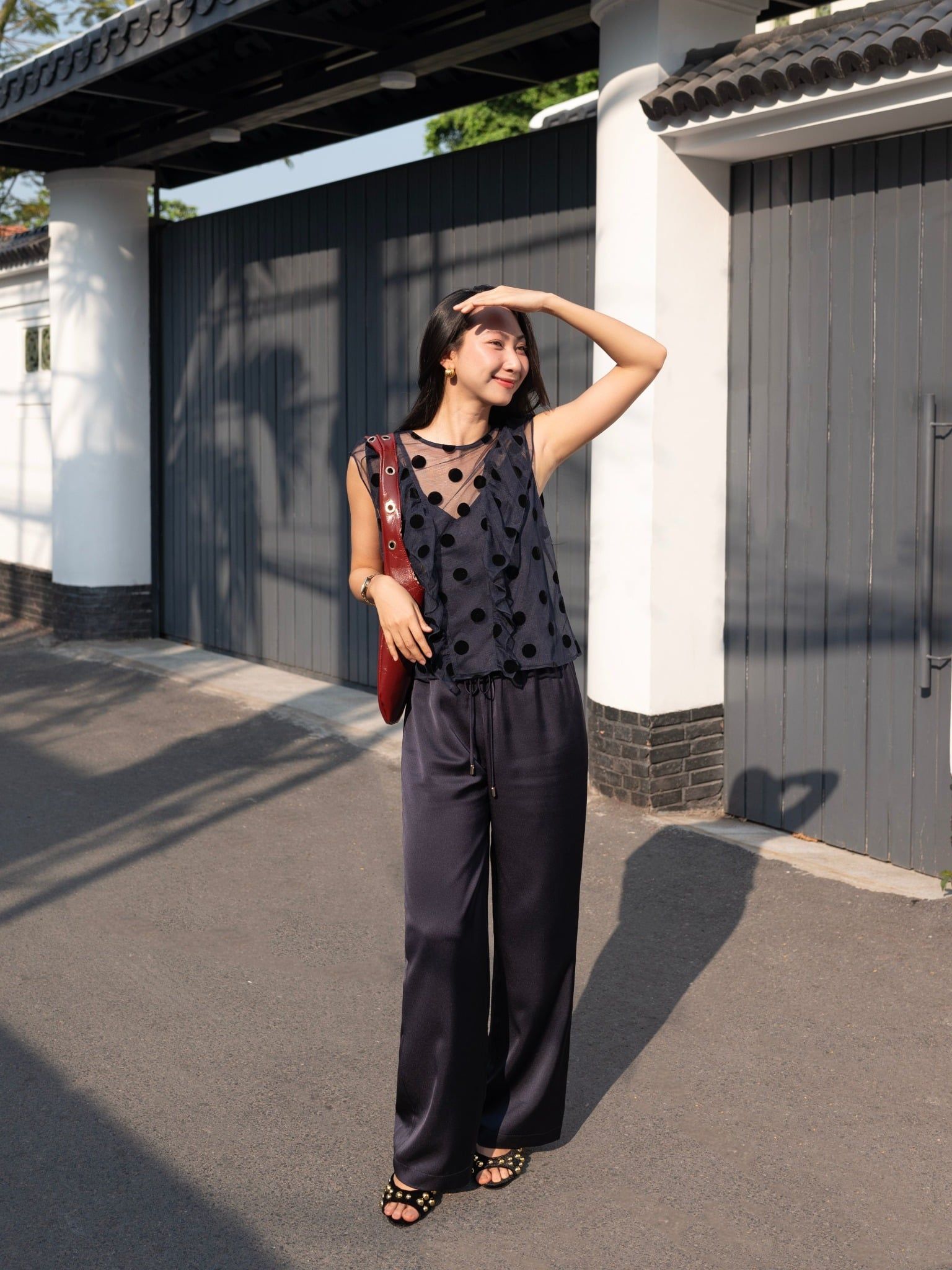  Quần lụa 2 lớp ống suông | Mauve Silk pants 