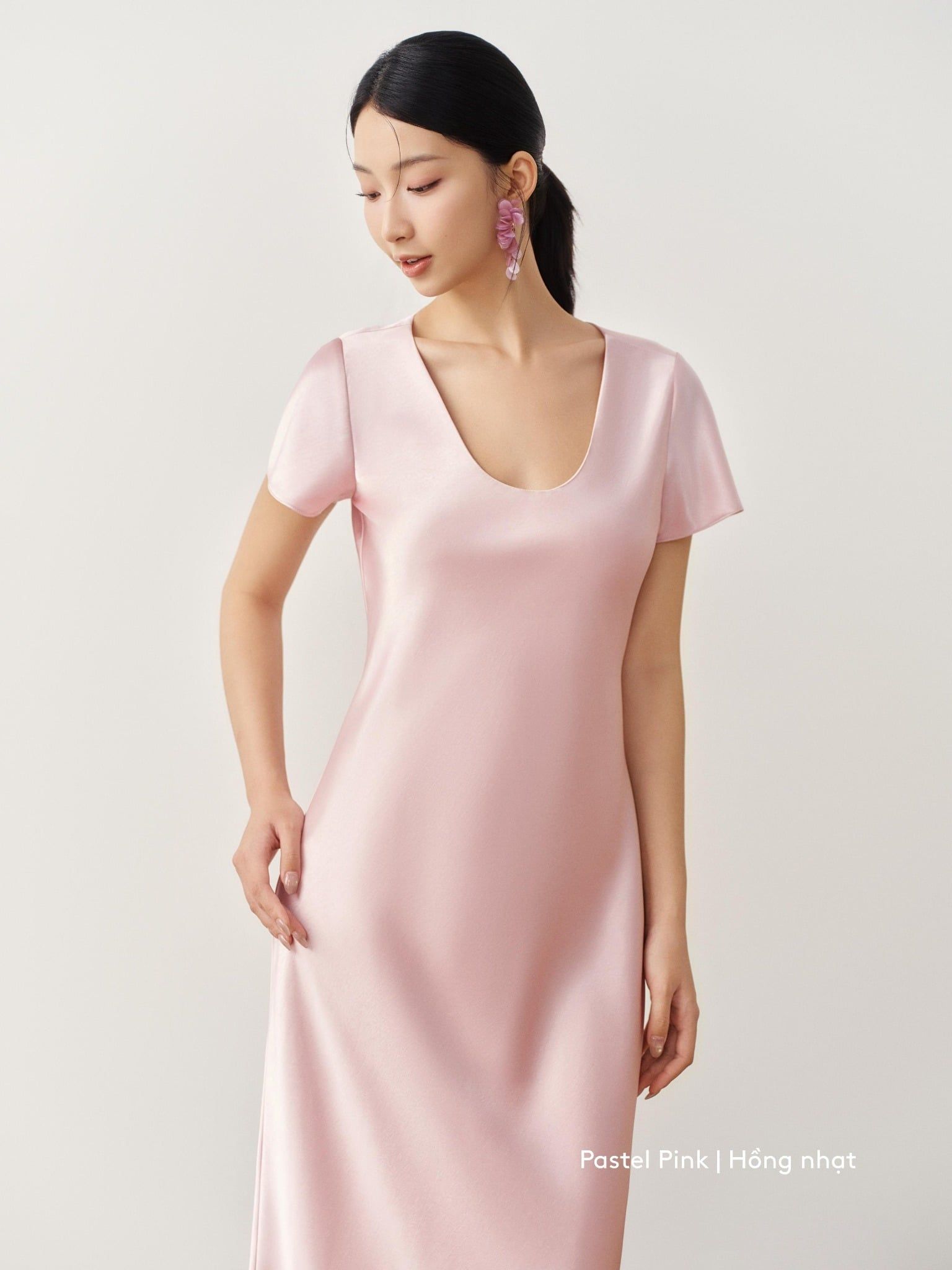  Đầm lụa đuôi cá | Mauve Mermaid Silk dress 