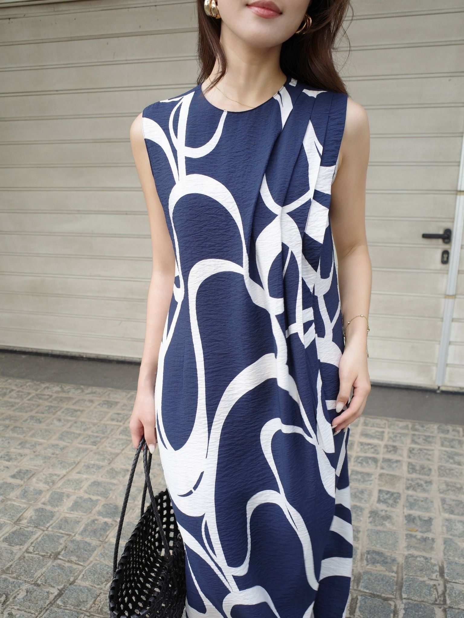  Đầm hoạ tiết vạt đắp chéo | Mauve Printed Midi dress 