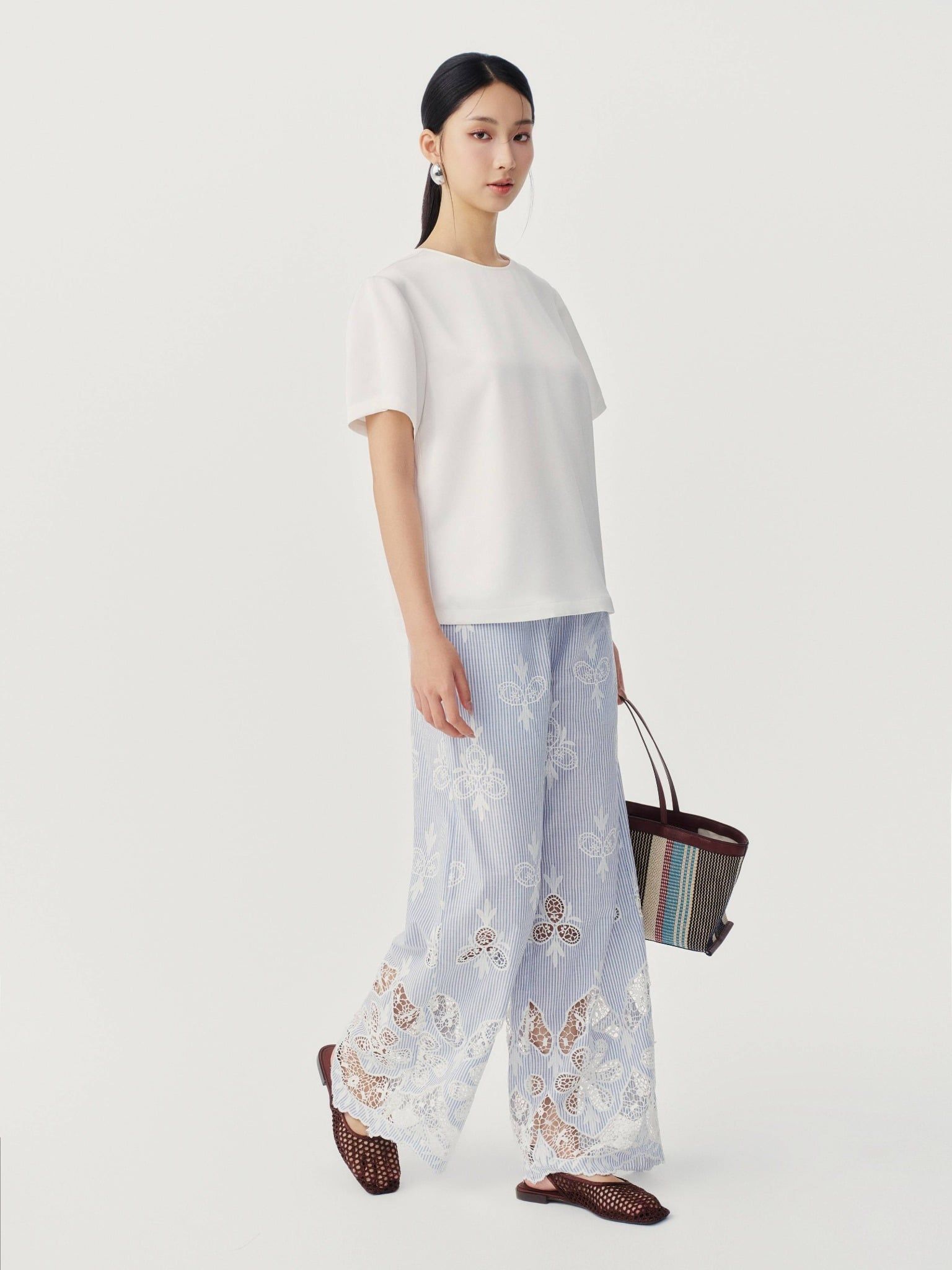  Áo lụa dáng suông | Mauve Silk T-shirt 