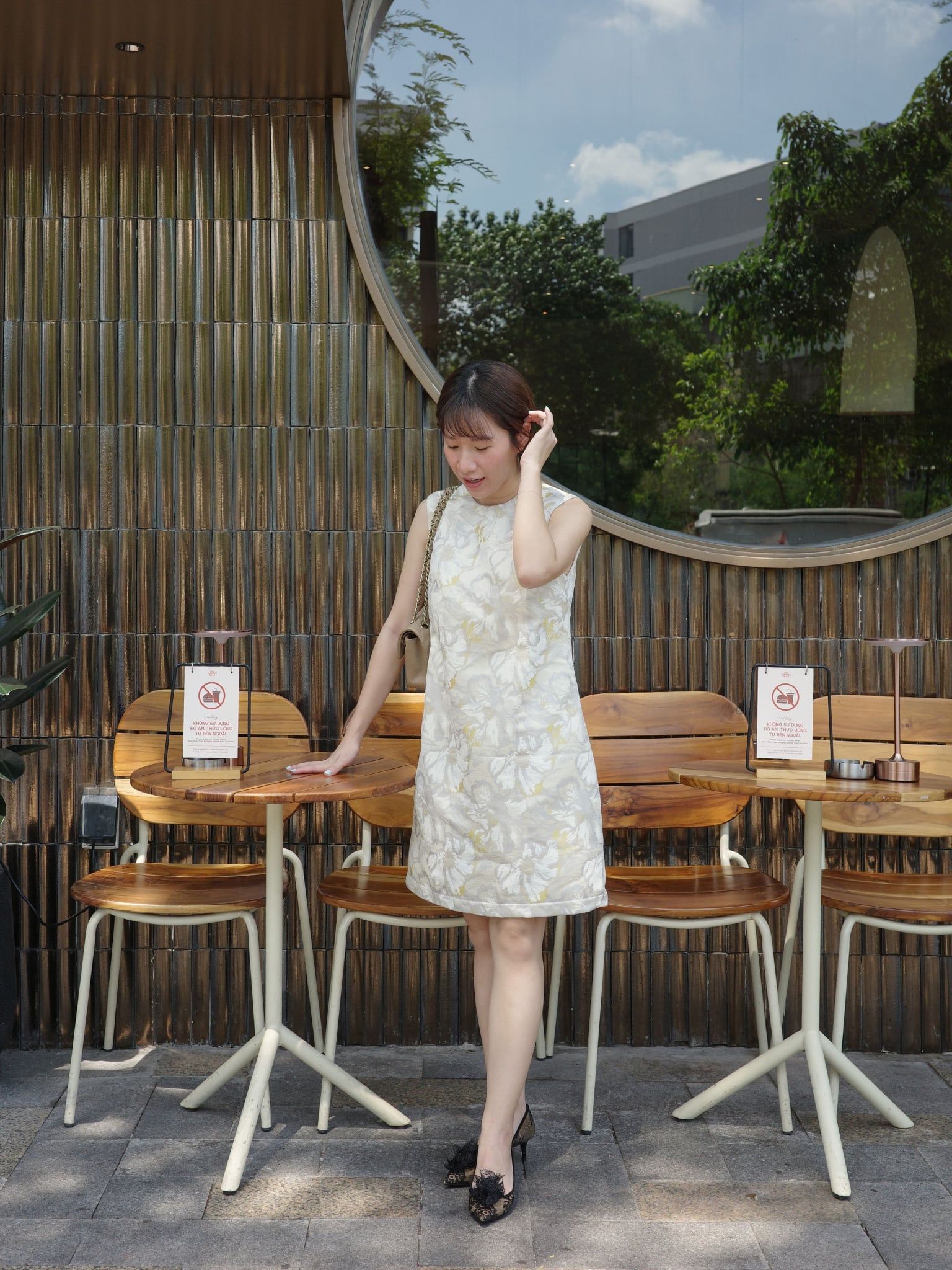  Đầm ngắn gấm hoa | Mauve Mini dress 