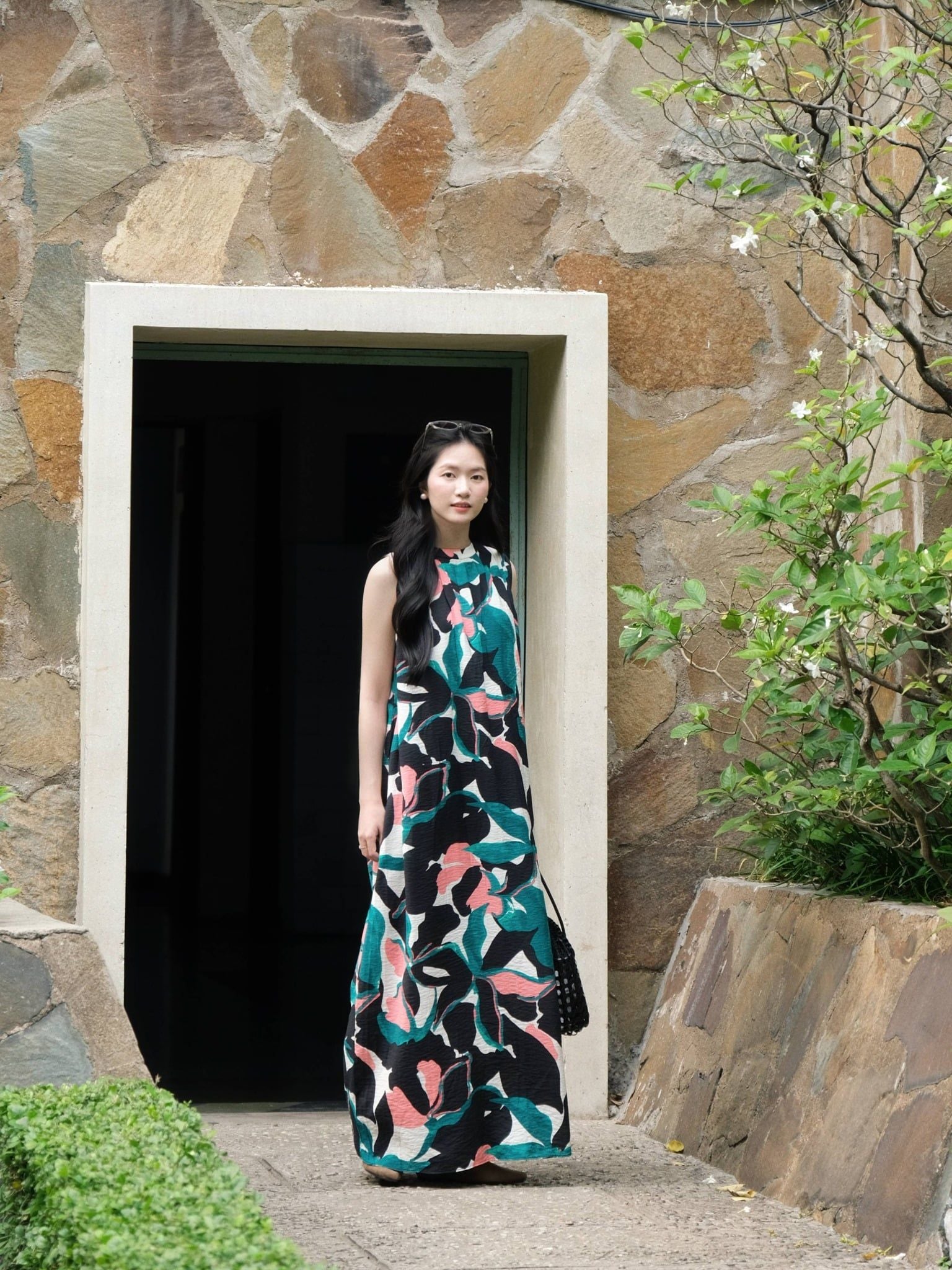  Đầm maxi hoa | Mauve Flower Market dress 