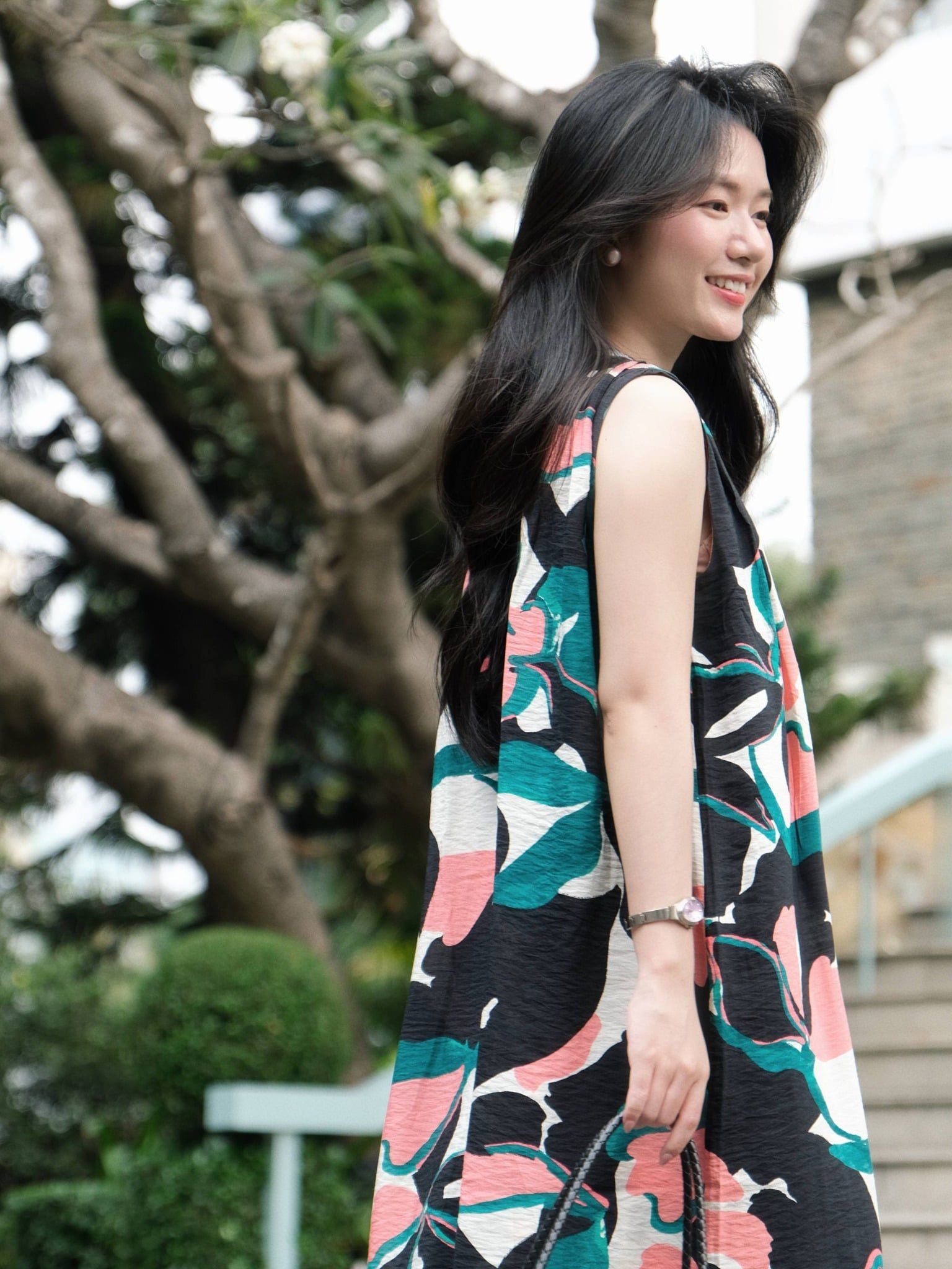  Đầm maxi hoa | Mauve Flower Market dress 