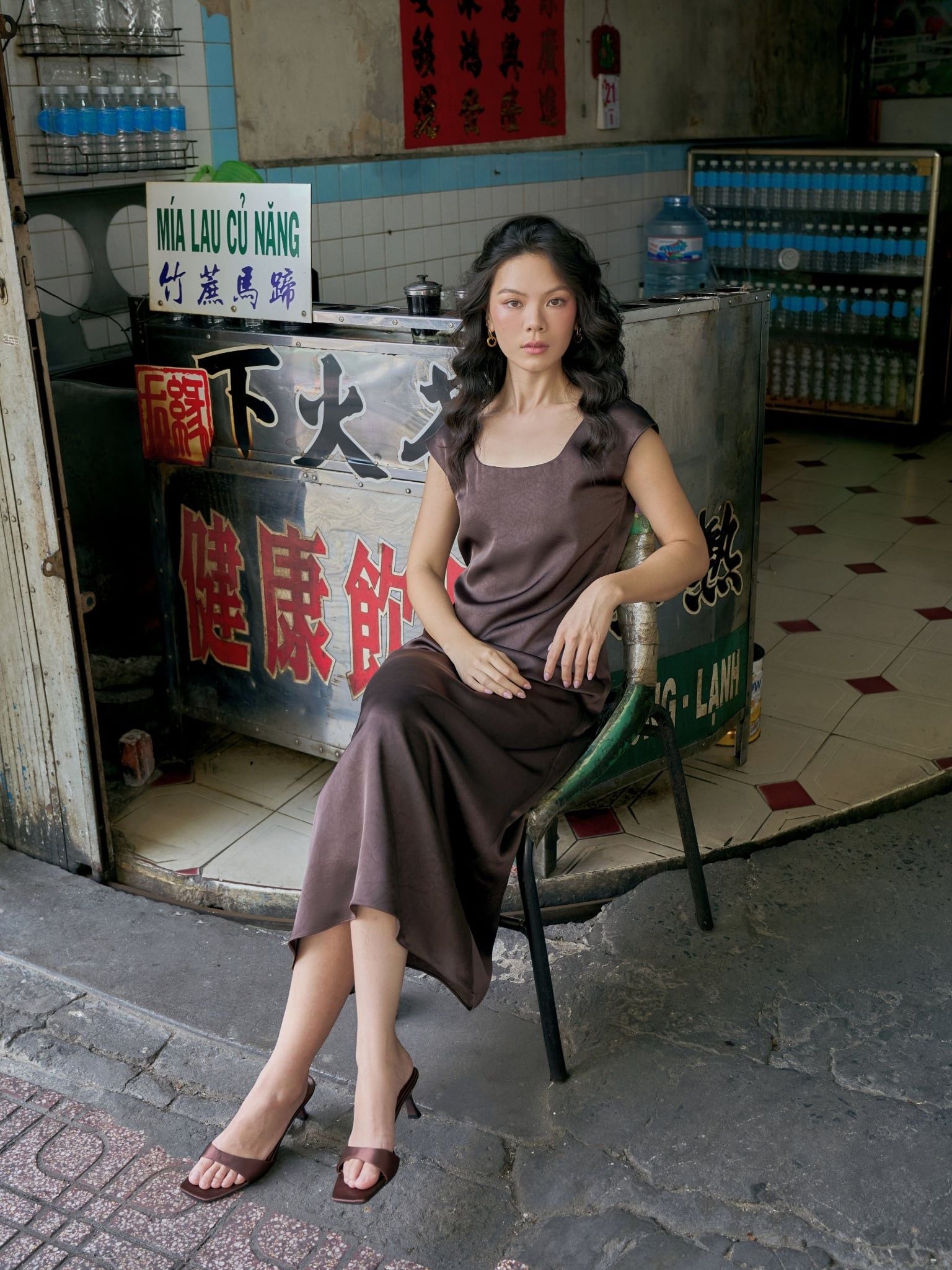 Đầm Dung cổ vuông | Mauve Parisian dress 