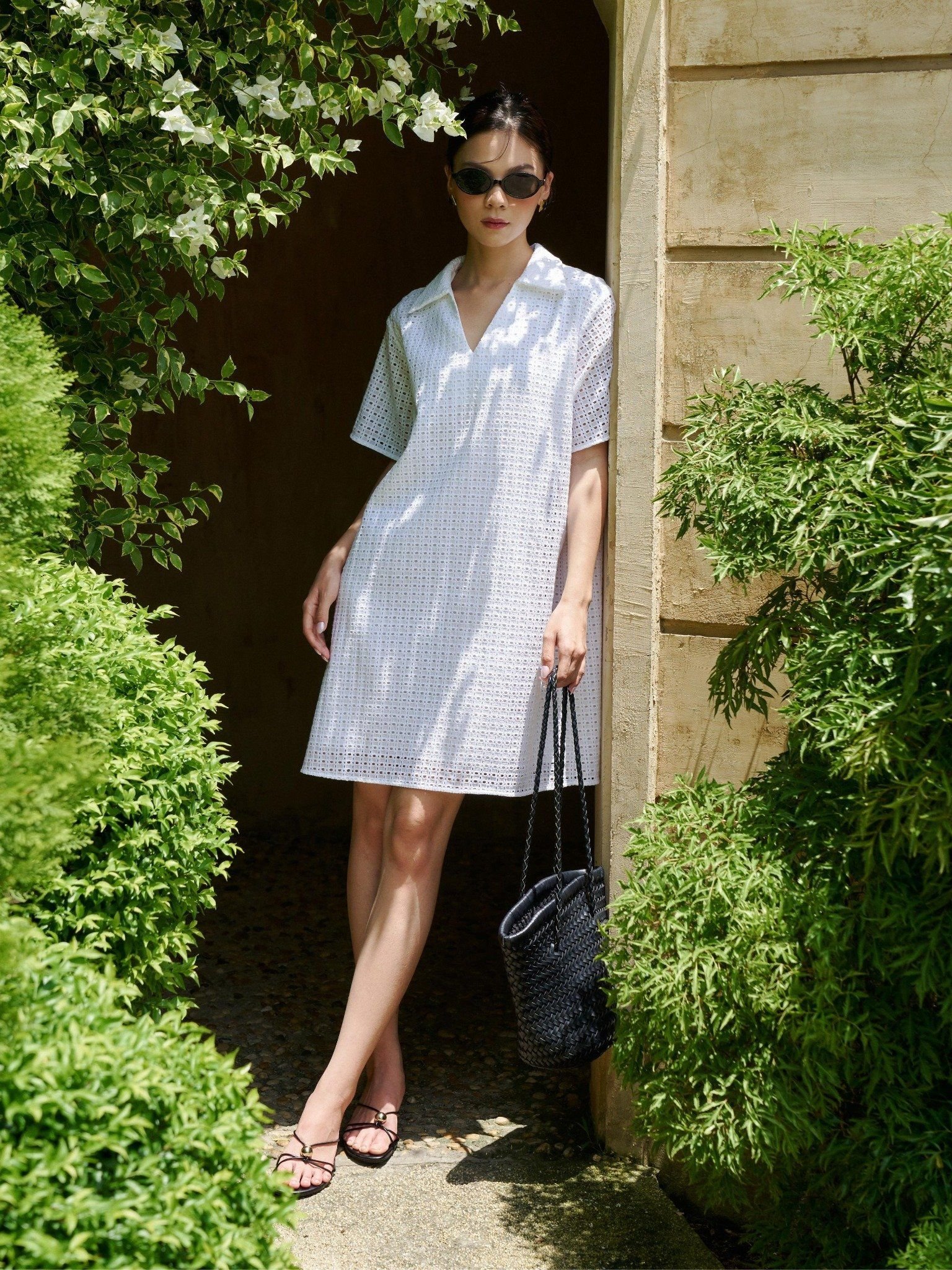  Đầm sơ mi oversize | Mauve Cotton Shirt dress 