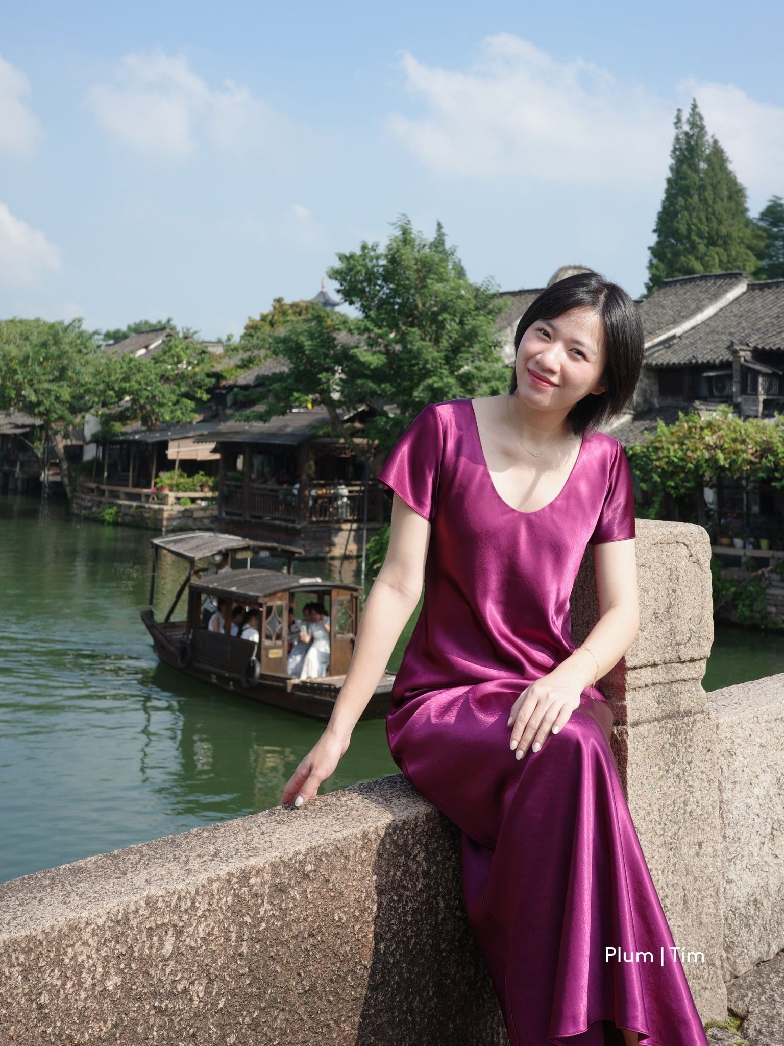  Đầm Uyên Ngư lụa 2 lớp | Mauve Mermaid Silk dress 