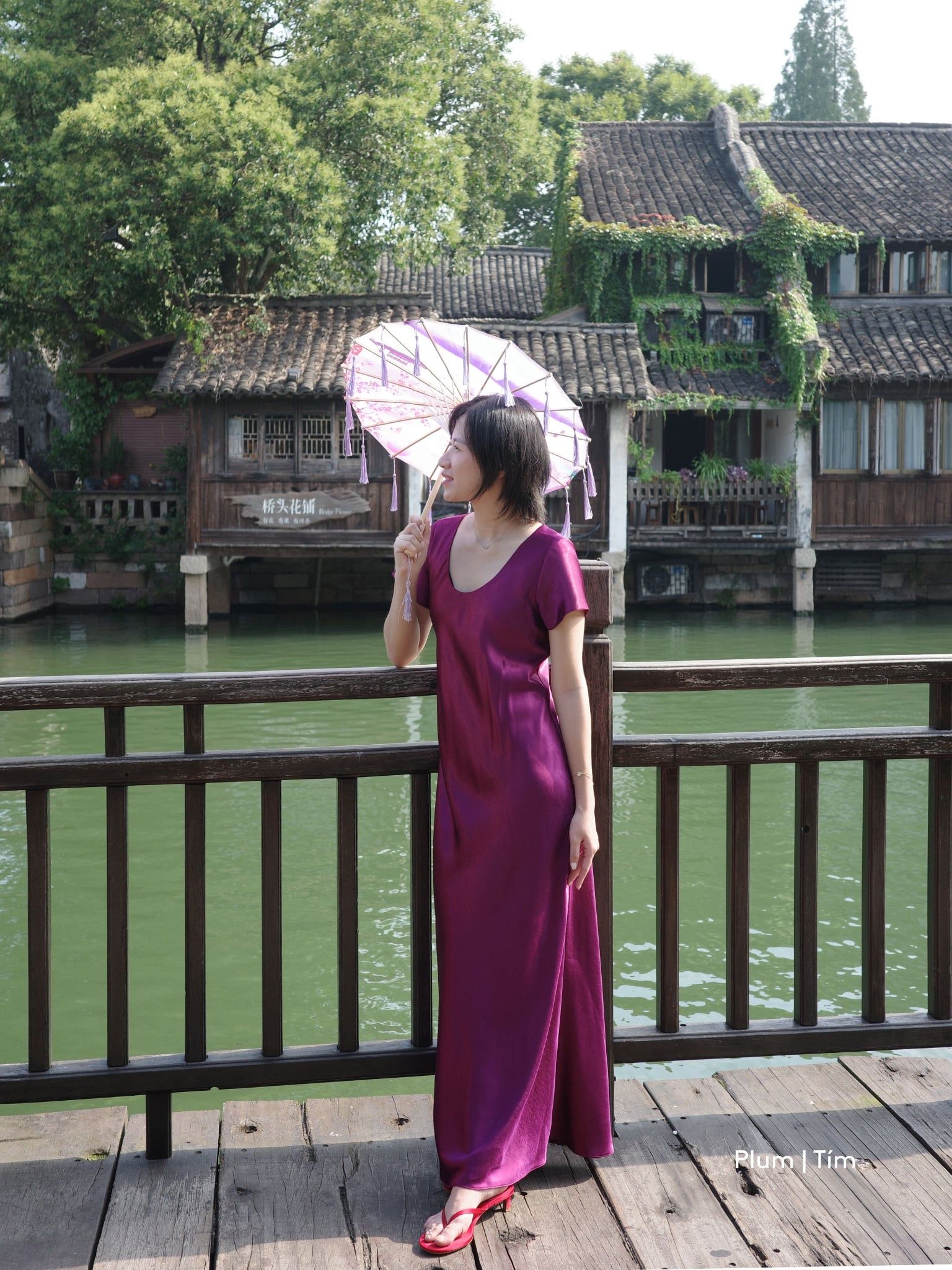  Đầm Uyên Ngư lụa 2 lớp | Mauve Mermaid Silk dress 