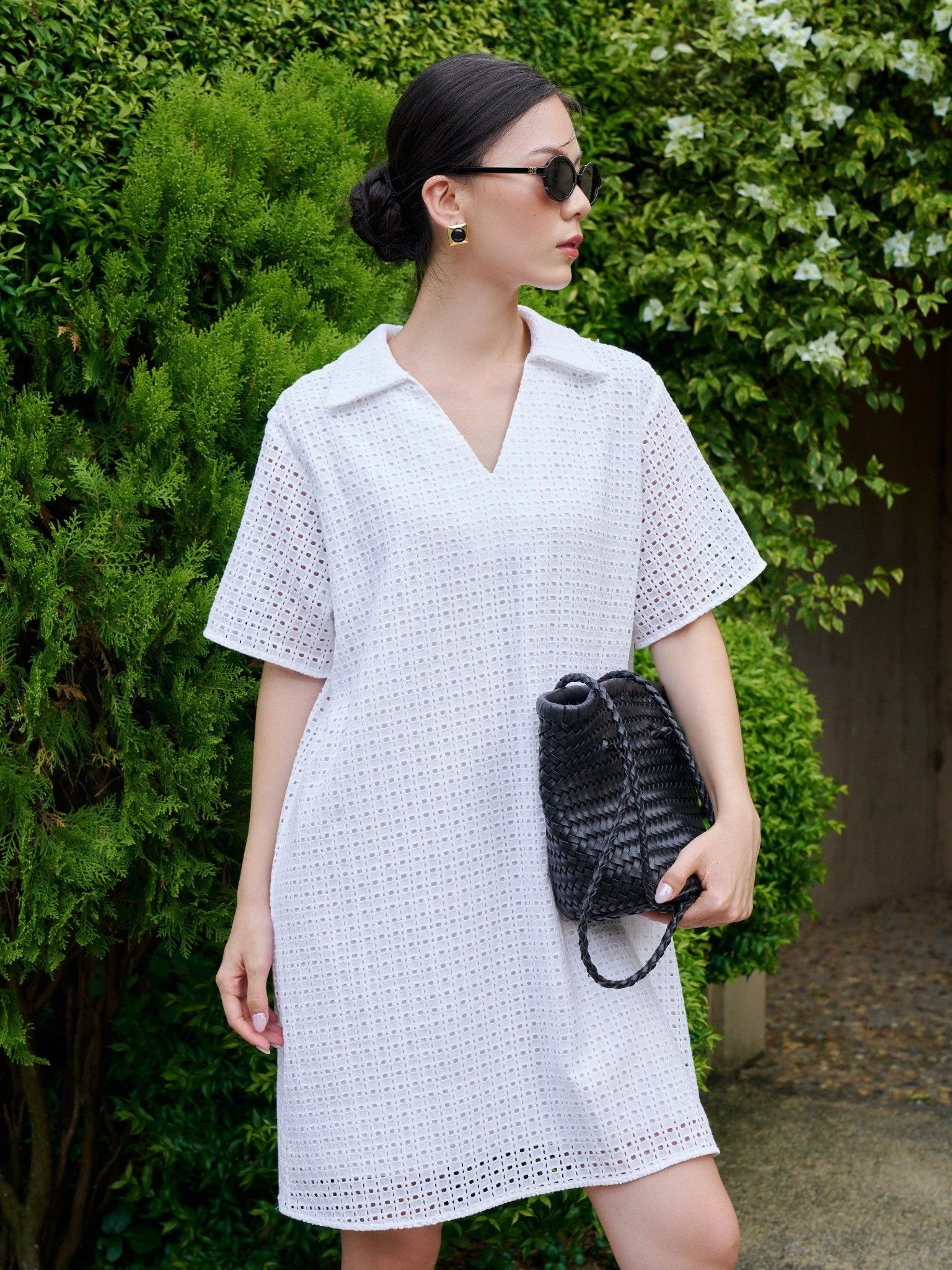  Đầm sơ mi oversize | Mauve Cotton Shirt dress 