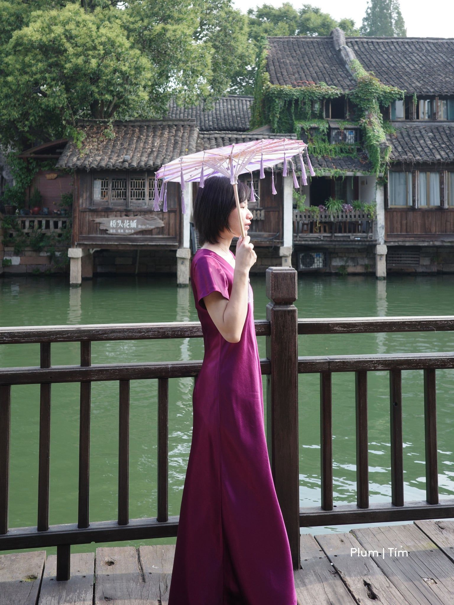  Đầm Uyên Ngư lụa 2 lớp | Mauve Mermaid Silk dress 