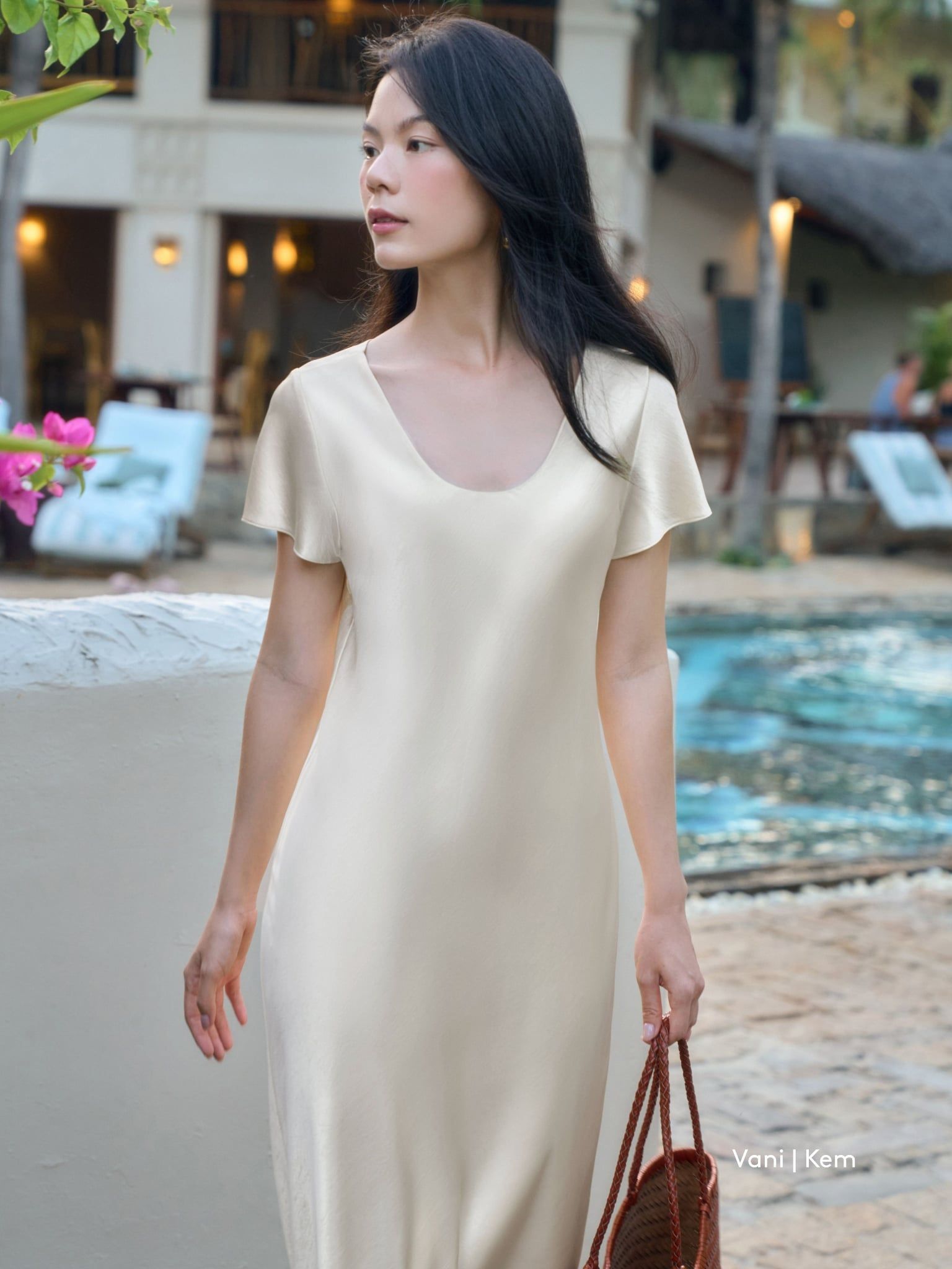  Đầm Uyên Ngư lụa 2 lớp | Mauve Mermaid Silk dress 
