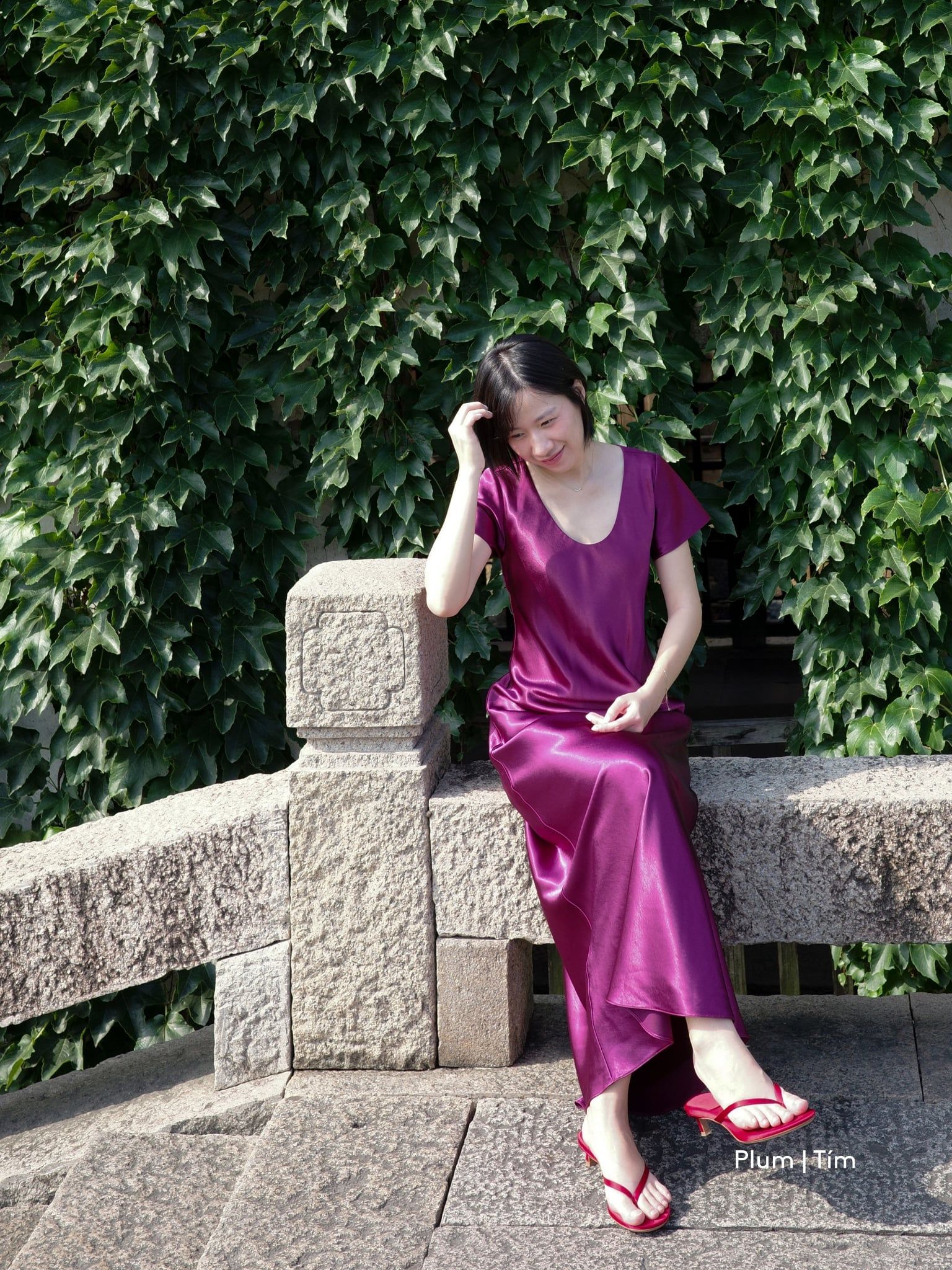  Đầm Uyên Ngư lụa 2 lớp | Mauve Mermaid Silk dress 