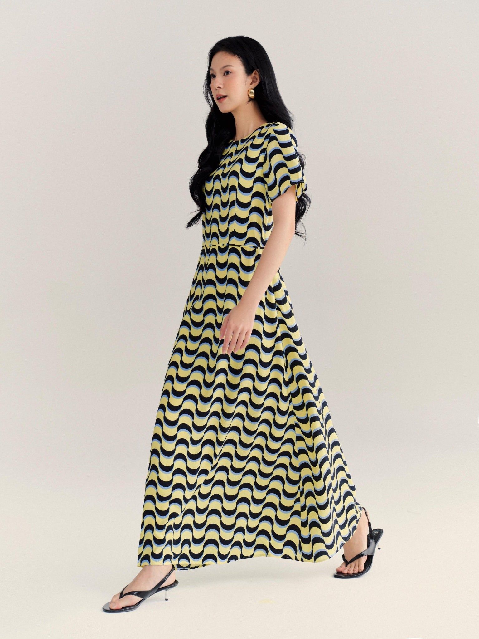  Đầm midi hoạ tiết | Mauve Moon dress 