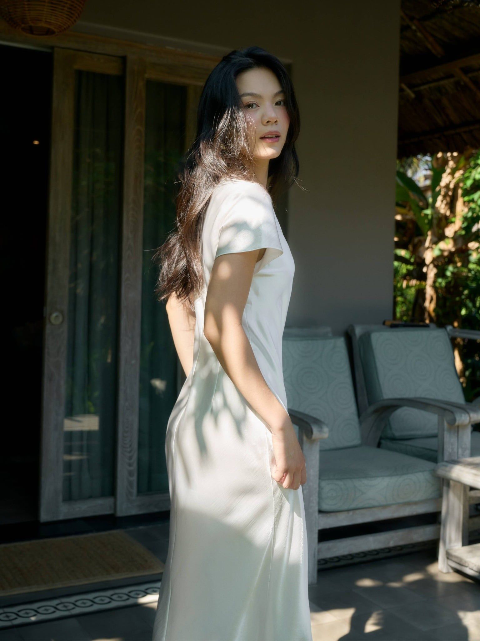  Đầm lụa đuôi cá | Mauve Mermaid Silk dress 