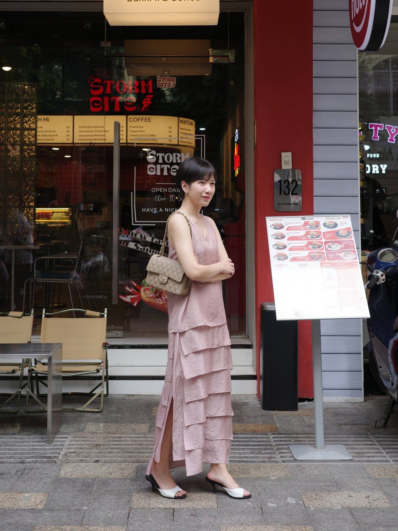  Đầm lụa tùng bậc thang | Mauve Terraced dress 