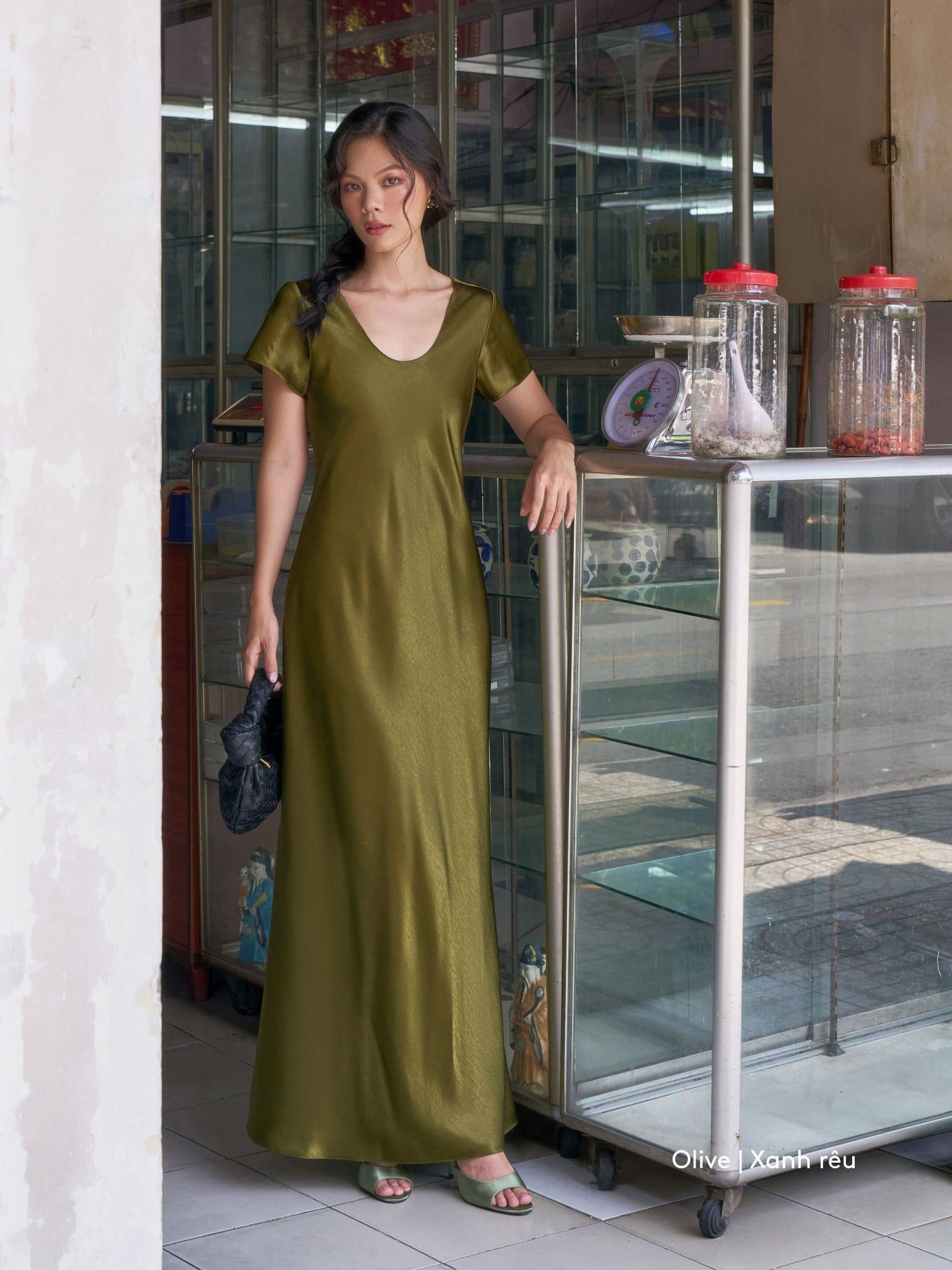  Đầm Uyên Ngư lụa 2 lớp | Mauve Mermaid Silk dress 