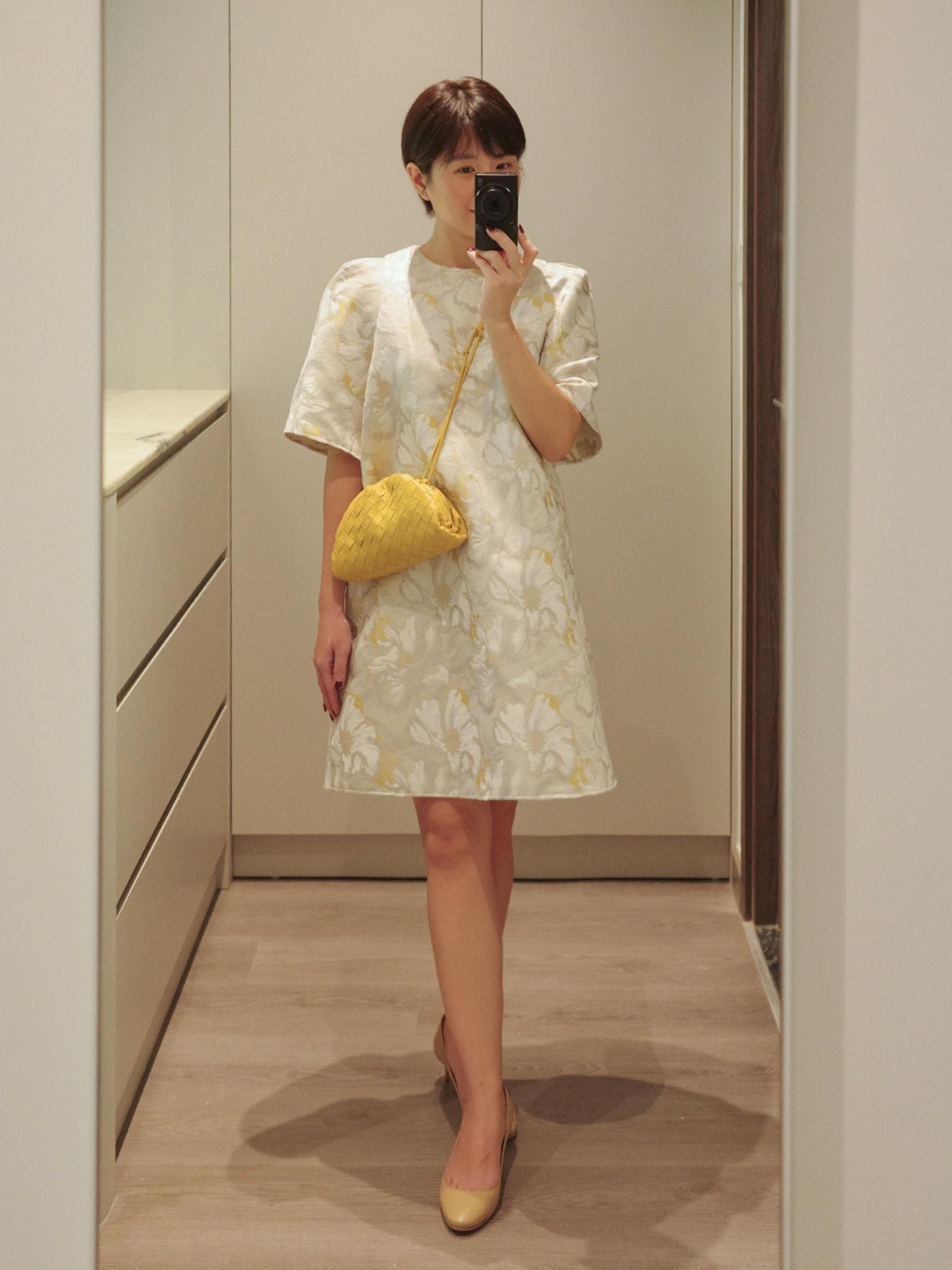  Đầm gấm tay chuông | Mauve Bell dress 