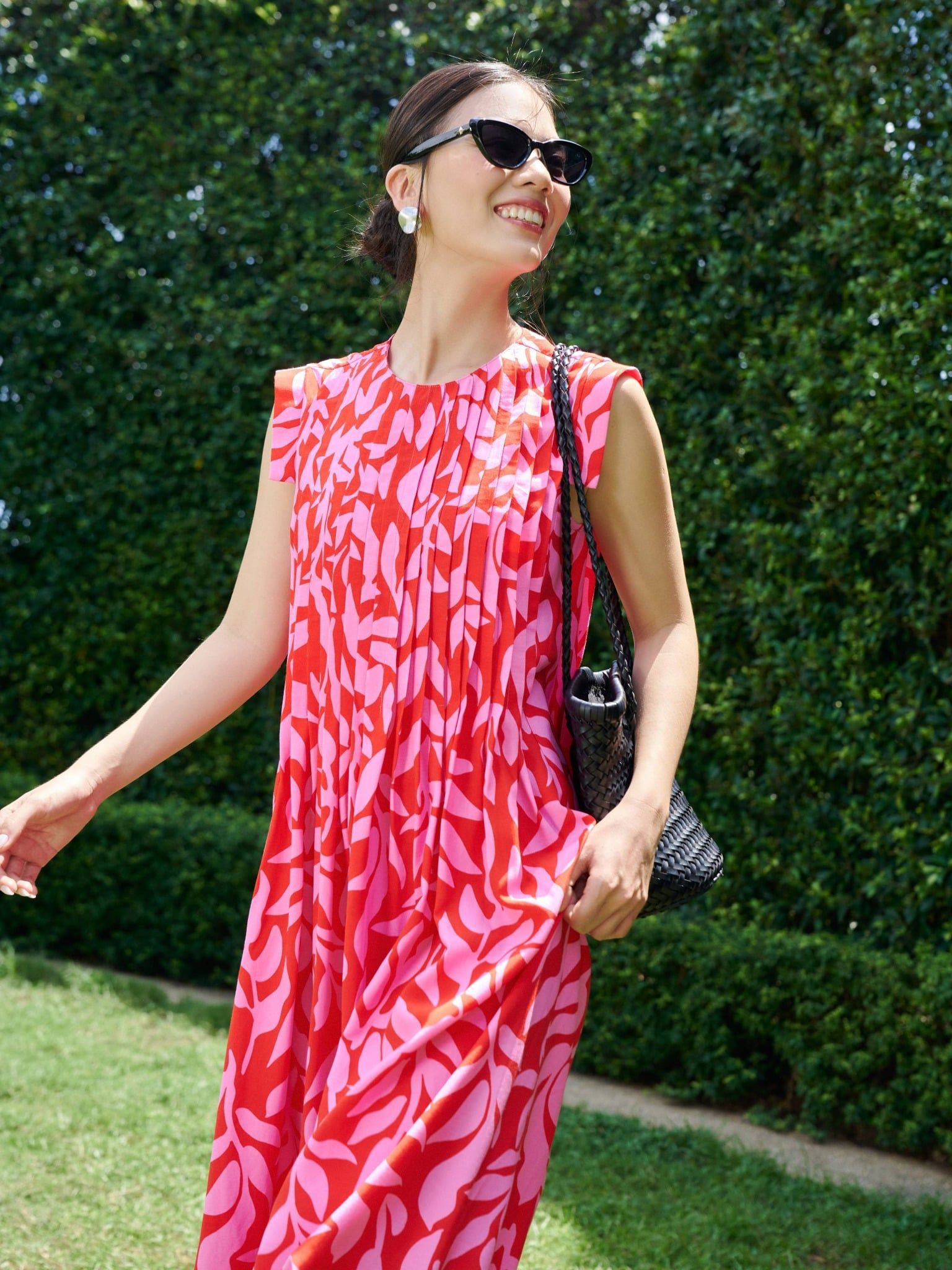  Đầm hoạ tiết xếp ly | Mauve Pattern dress 