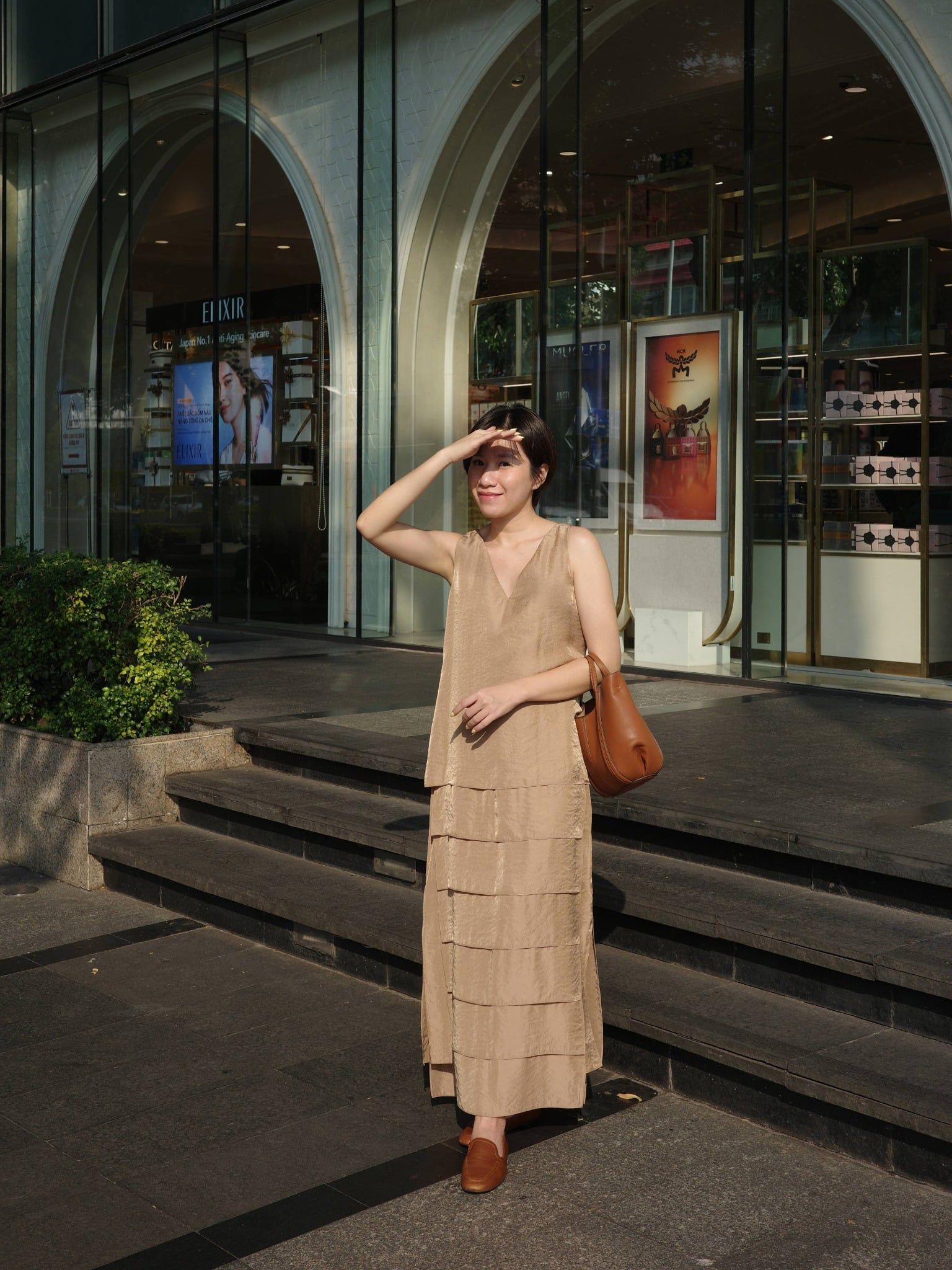  Đầm lụa tùng bậc thang | Mauve Terraced dress 