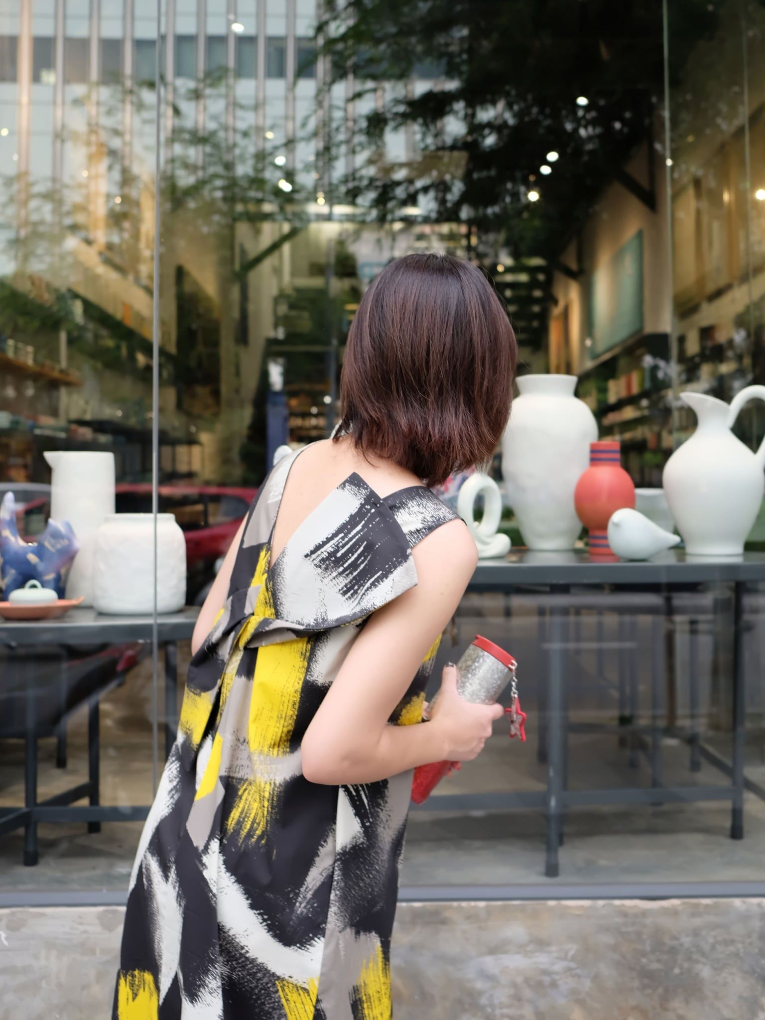  Đầm cotton nơ 3D | Mauve Bowie dress 