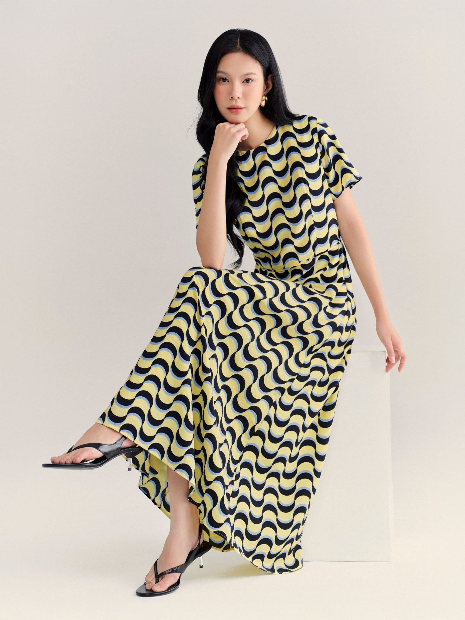  Đầm Nguyệt tùng chữ A | Mauve Moon dress 
