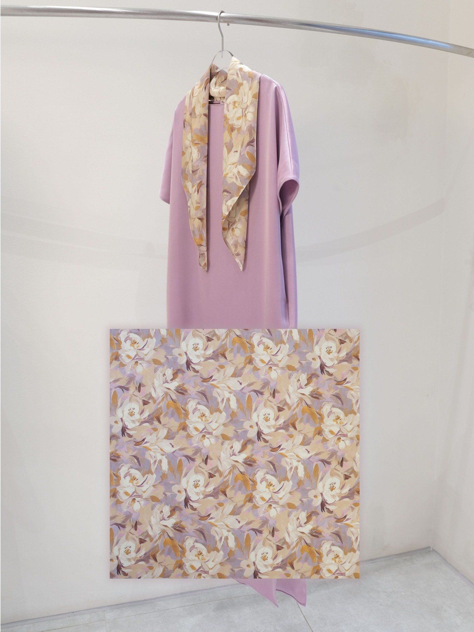  Khăn lụa | Mauve silk scarf 
