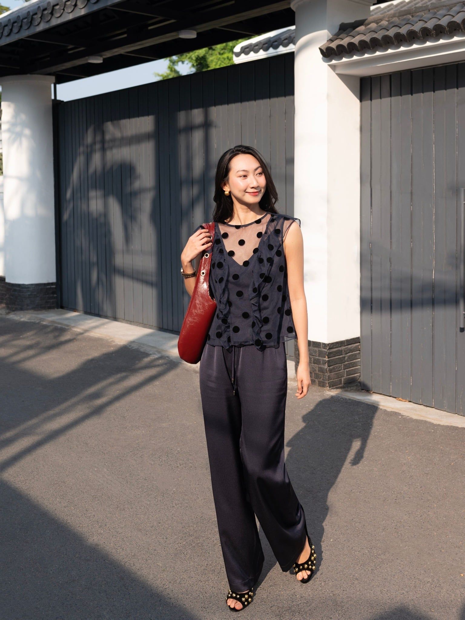  Quần lụa 2 lớp ống suông | Mauve Silk pants 
