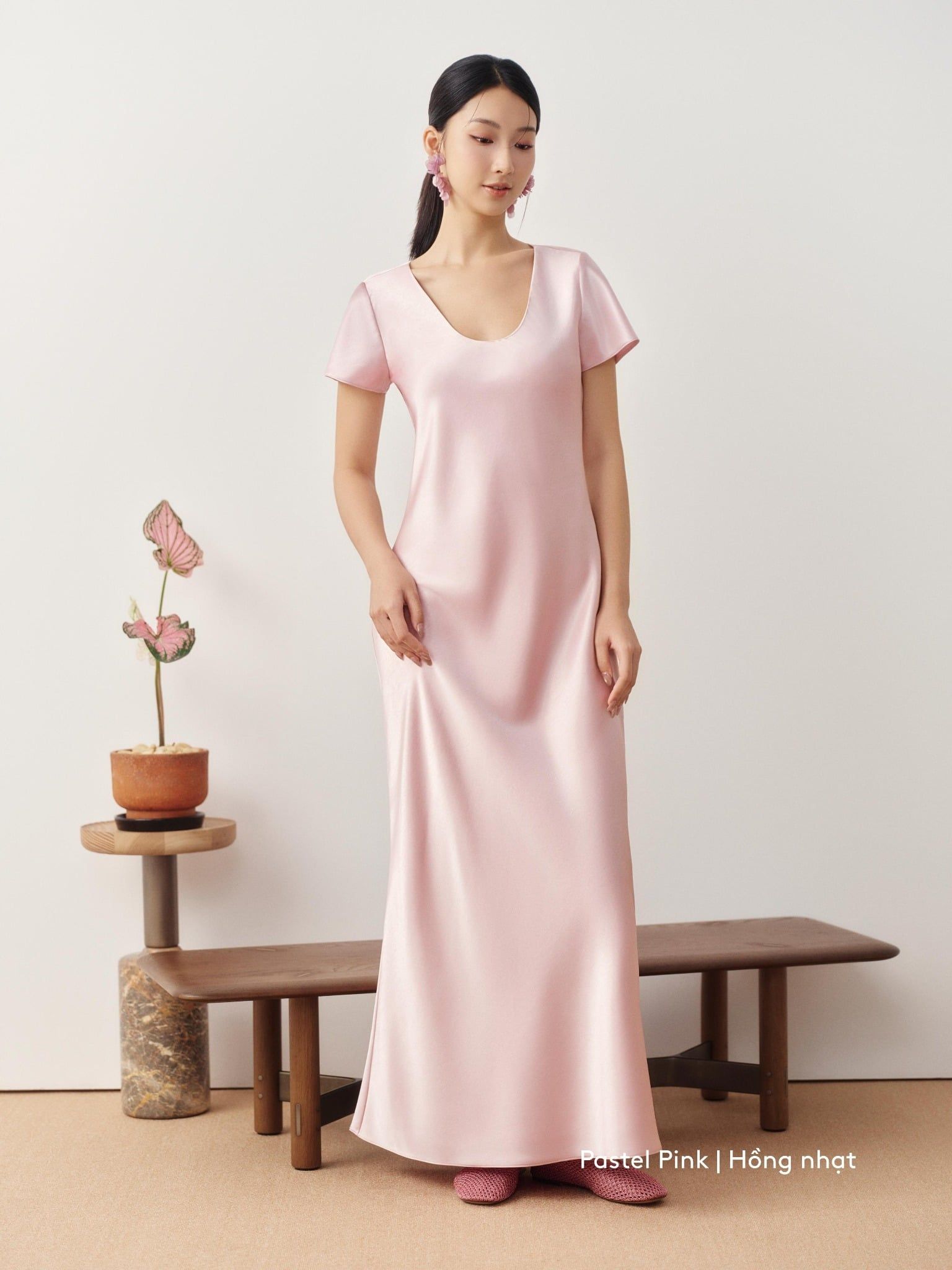  Đầm lụa đuôi cá | Mauve Mermaid Silk dress 