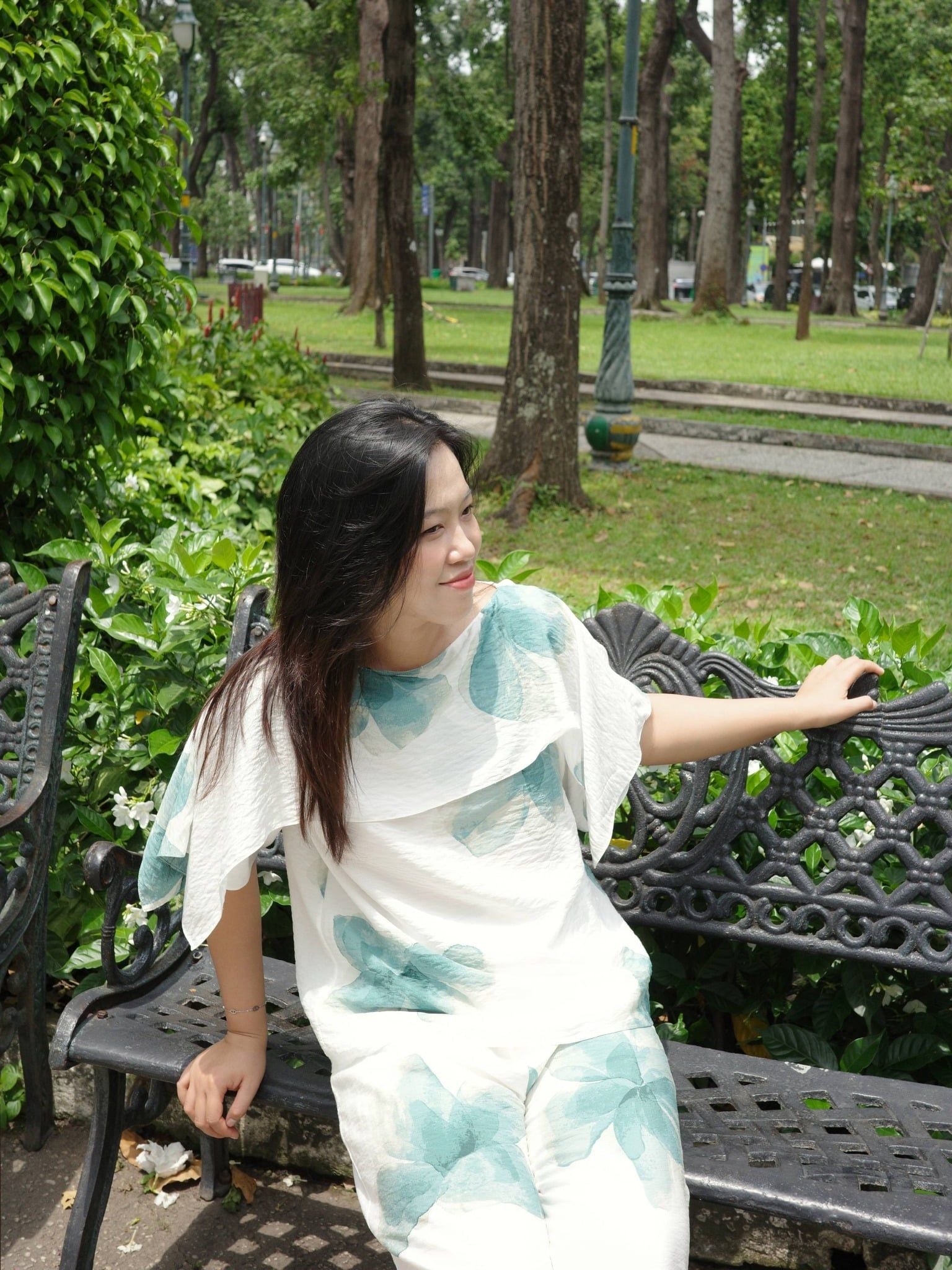  Áo cotton tơ hoa | Mauve Country top 
