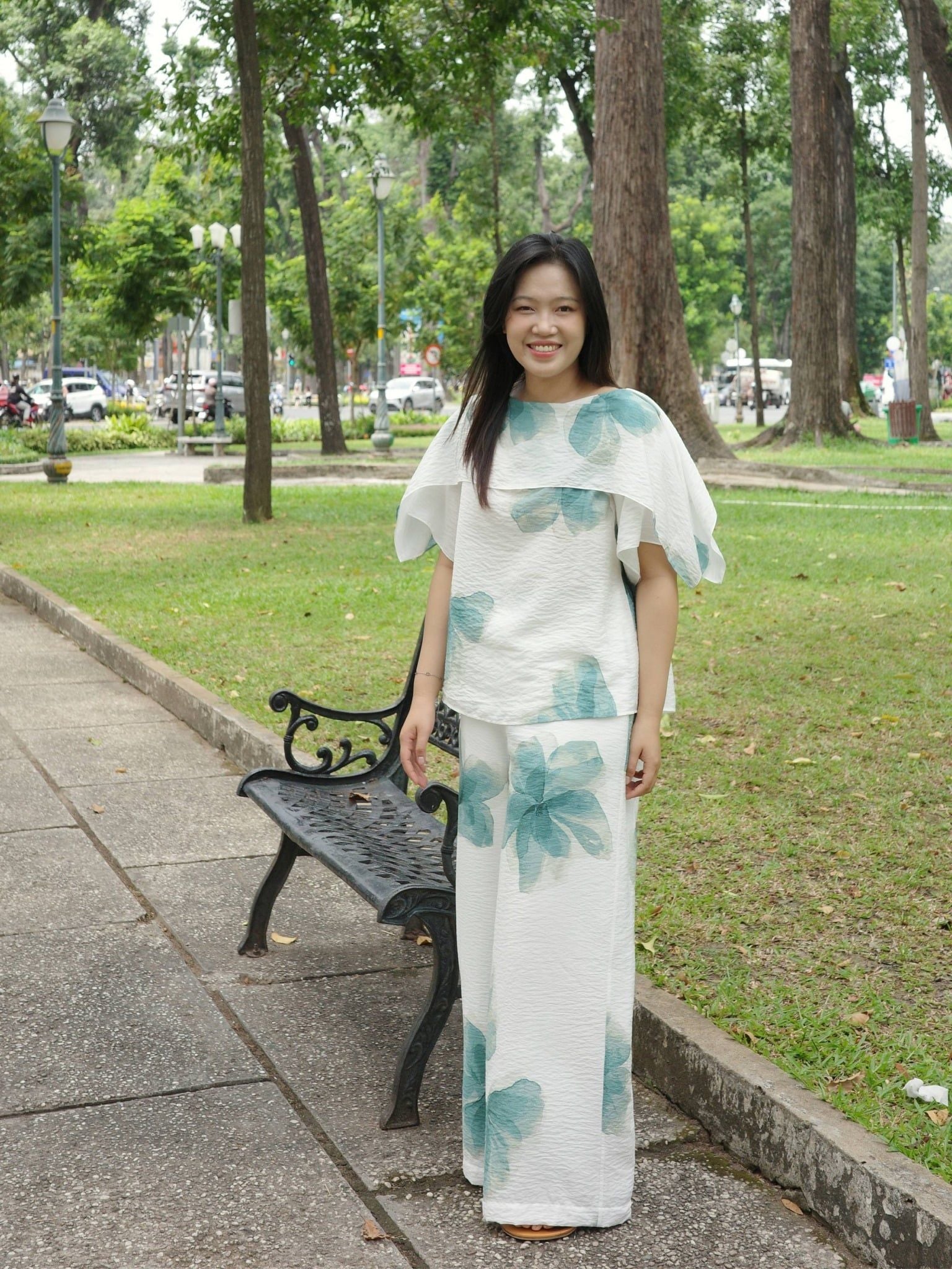  Áo cotton tơ hoa | Mauve Country top 