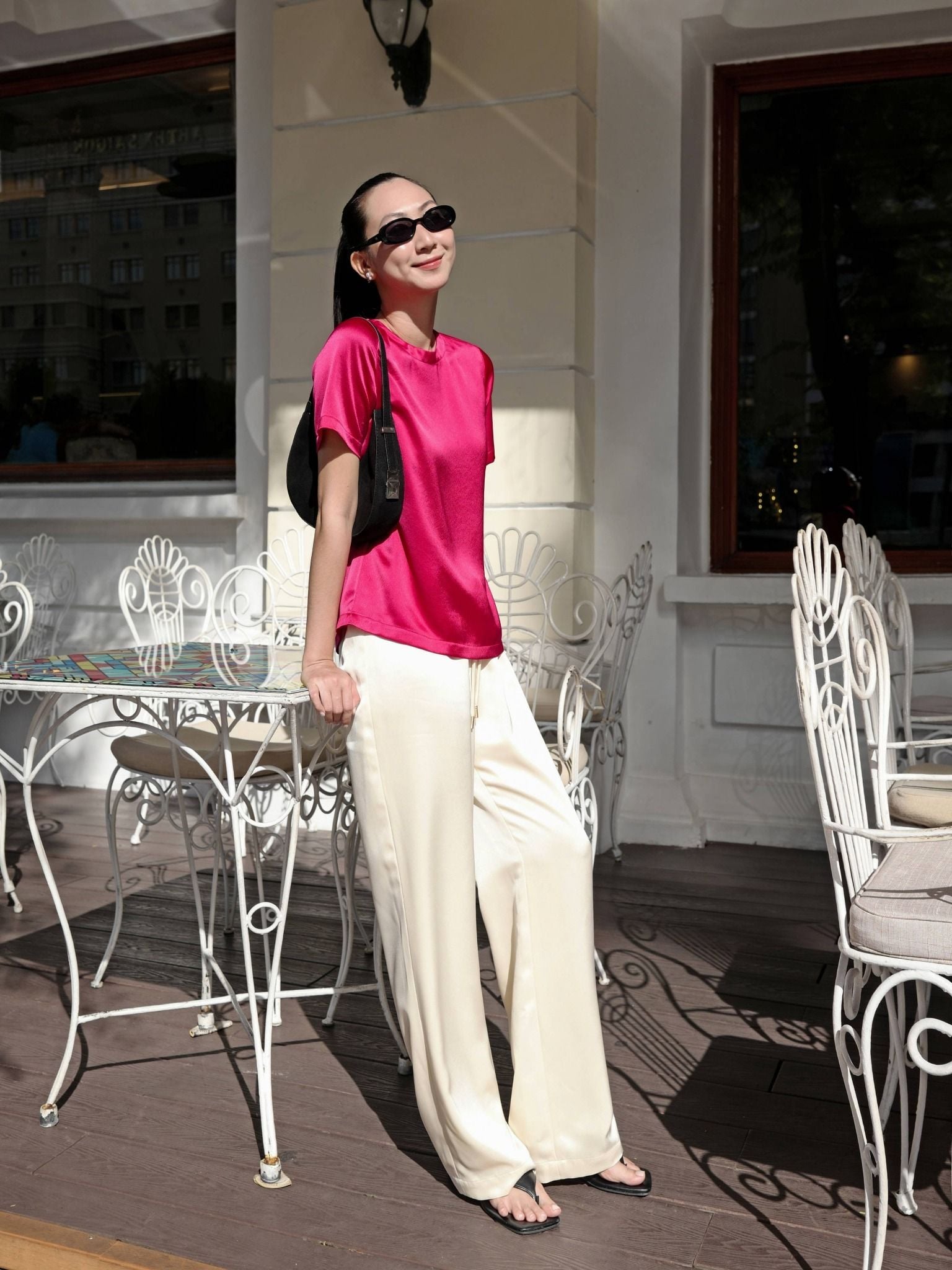  Áo lụa | Mauve Premium silk tee 