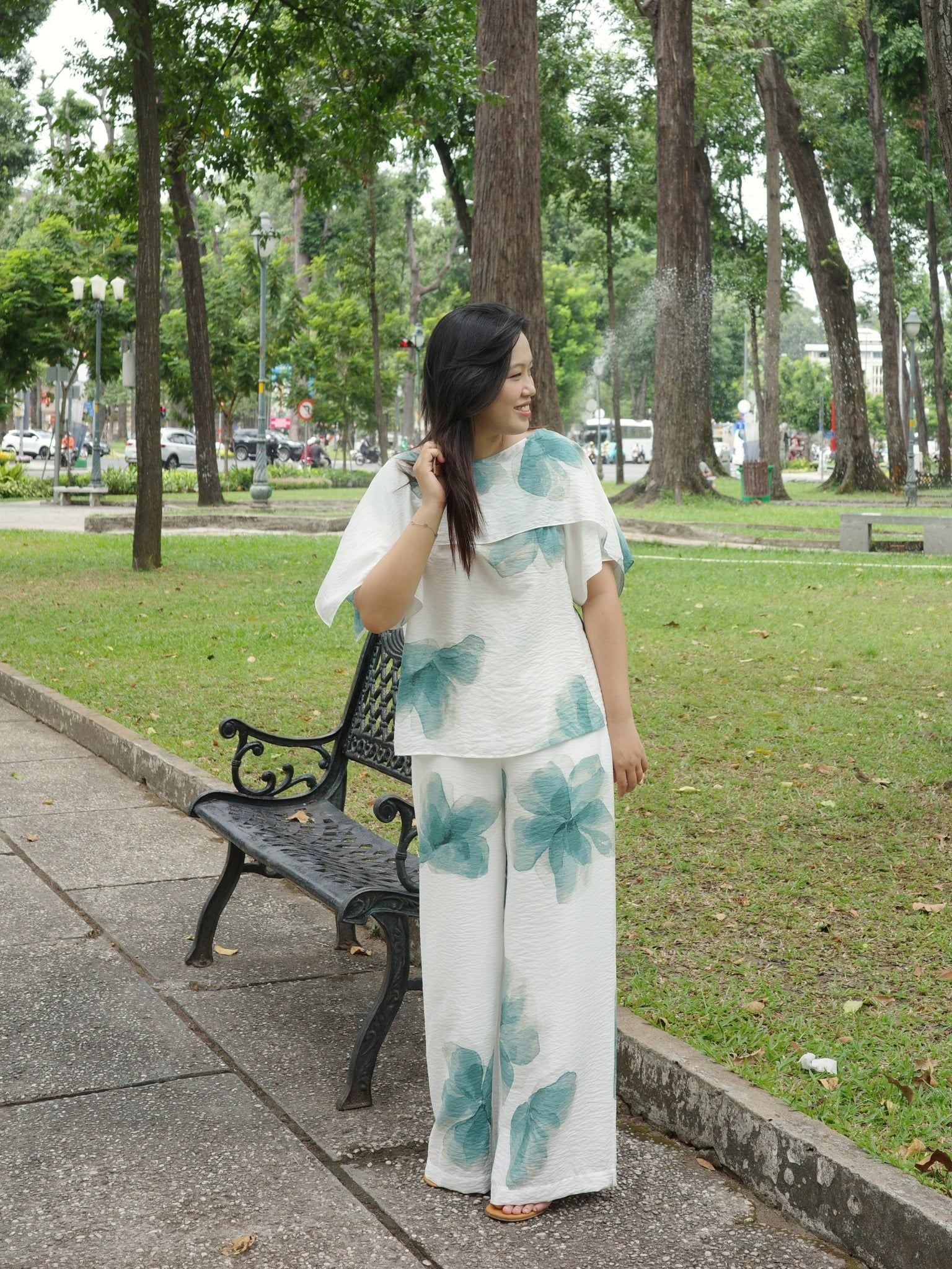  Áo cotton tơ hoa | Mauve Country top 