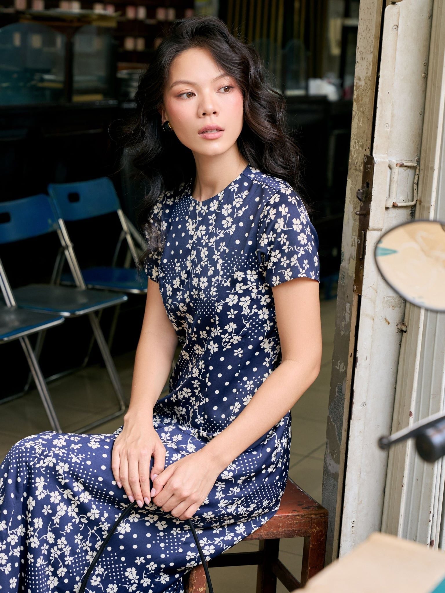  Đầm Thanh Hoa midi tùng xoè | Mauve Grace dress 