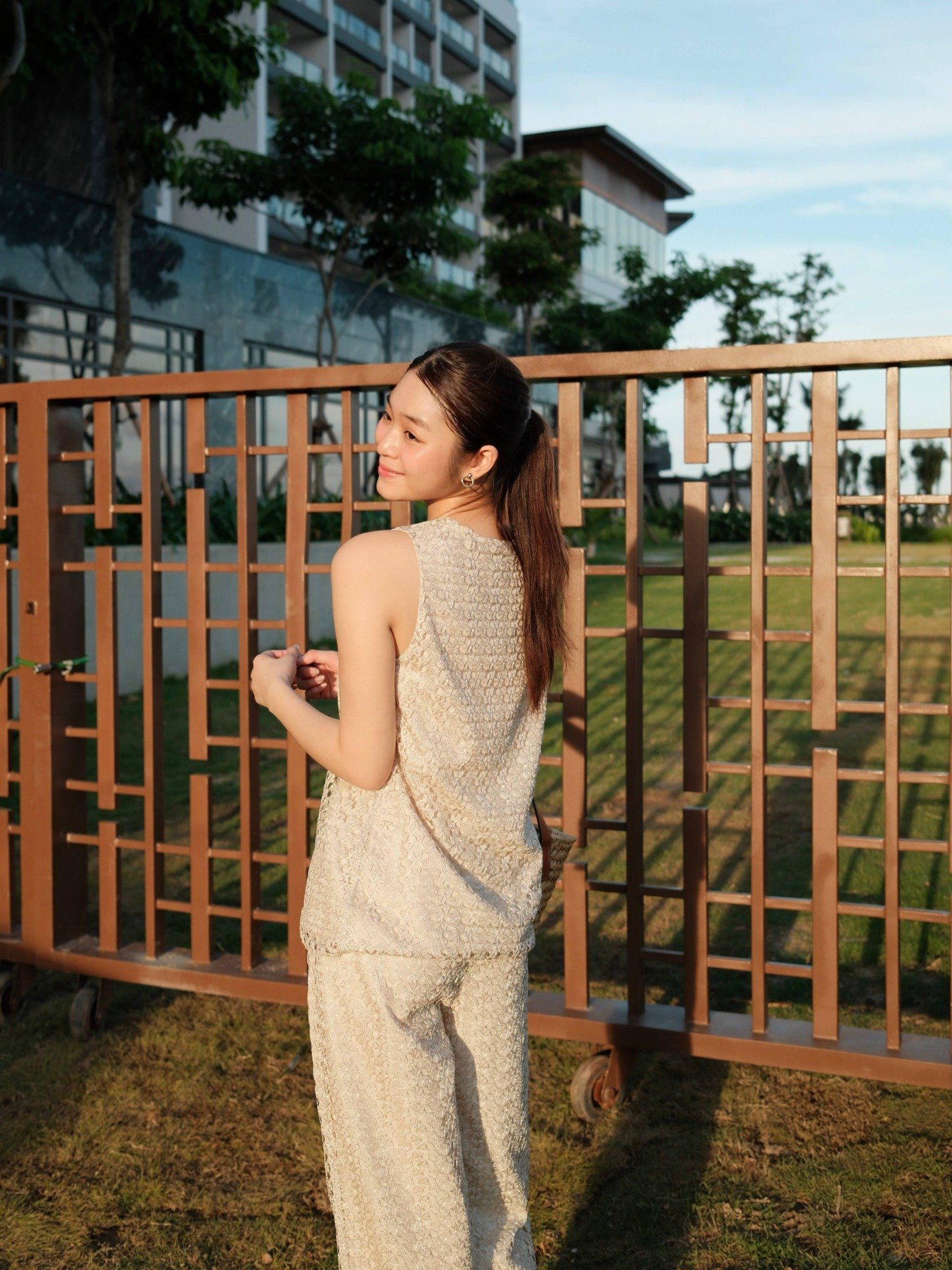  Quần ren 2 lớp ống suông | Mauve Sunday pants [tiết kiệm 200,000 khi mua combo áo & quần] 